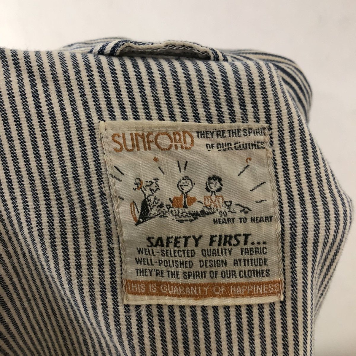 Japanese Brand STRIPE JACKET SUNFORD SAFETY FIRST VARSITY JACKET Size US M / EU 48-50 / 2 - 11 Thumbnail