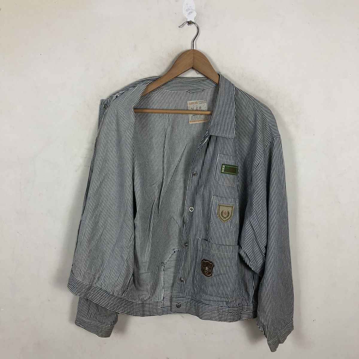 Japanese Brand STRIPE JACKET SUNFORD SAFETY FIRST VARSITY JACKET Size US M / EU 48-50 / 2 - 9 Thumbnail