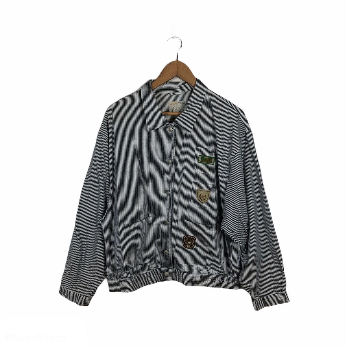 Japanese Brand STRIPE JACKET SUNFORD SAFETY FIRST VARSITY JACKET Size US M / EU 48-50 / 2 - 1 Thumbnail