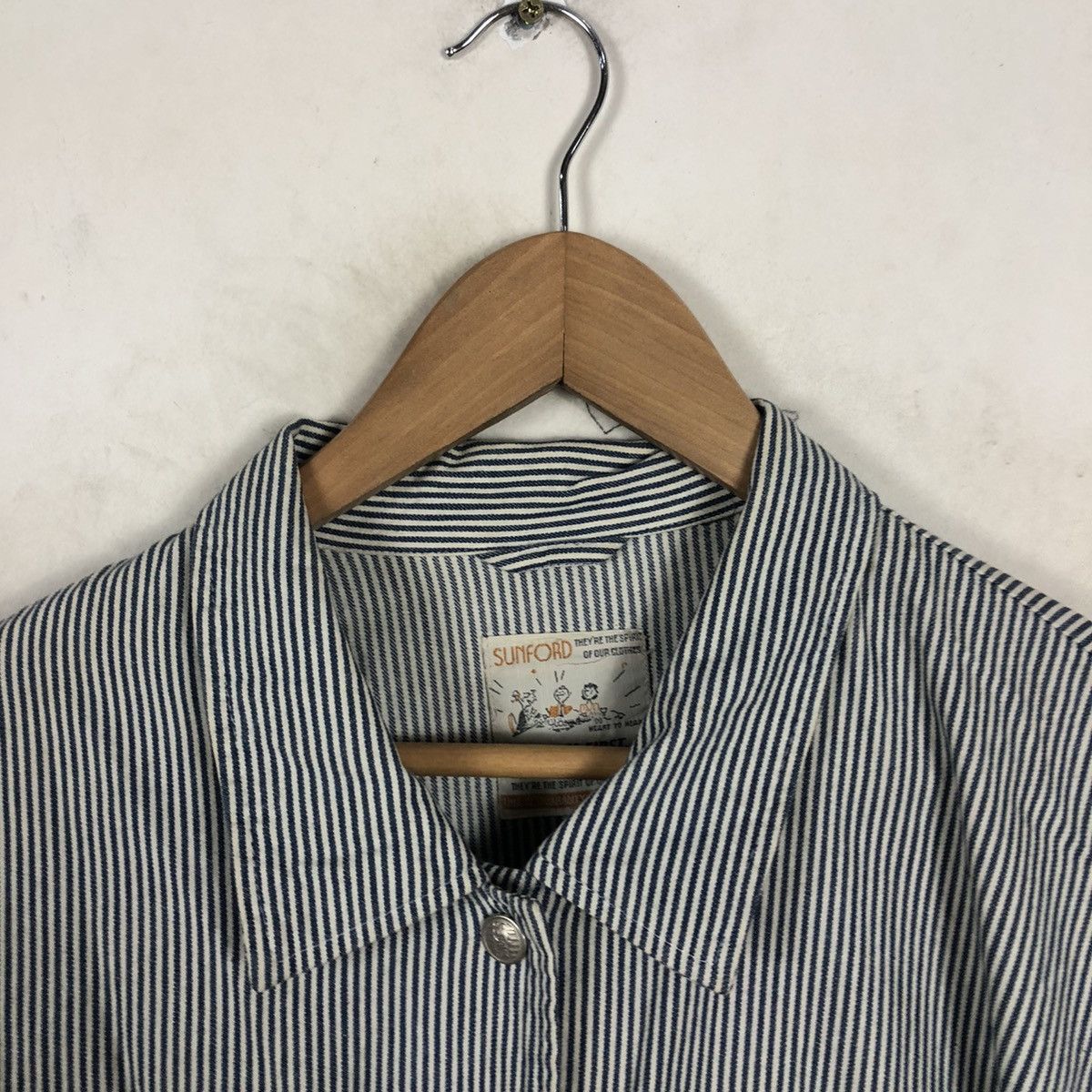 Japanese Brand STRIPE JACKET SUNFORD SAFETY FIRST VARSITY JACKET Size US M / EU 48-50 / 2 - 3 Thumbnail