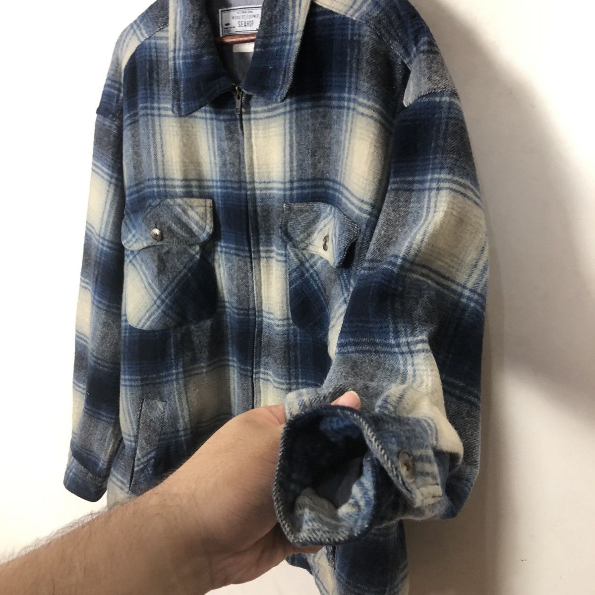 Japanese Brand SEAHOP FLANNEL ZIPPER JACKET WORKER TARTAN DESIGN Size US L / EU 52-54 / 3 - 5 Thumbnail