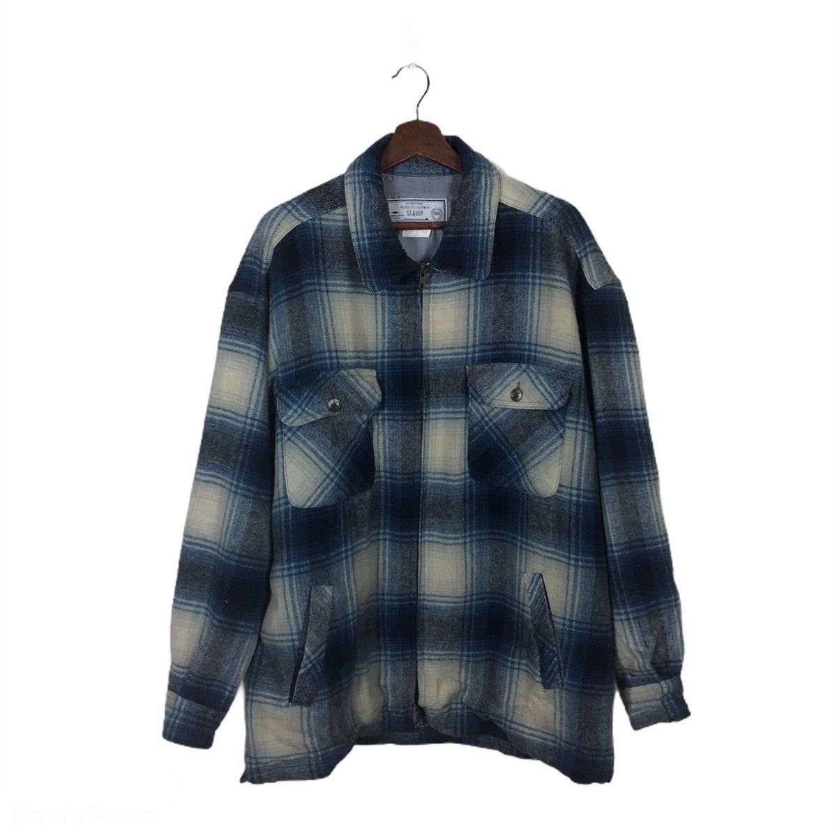 Japanese Brand SEAHOP FLANNEL ZIPPER JACKET WORKER TARTAN DESIGN Size US L / EU 52-54 / 3 - 1 Thumbnail