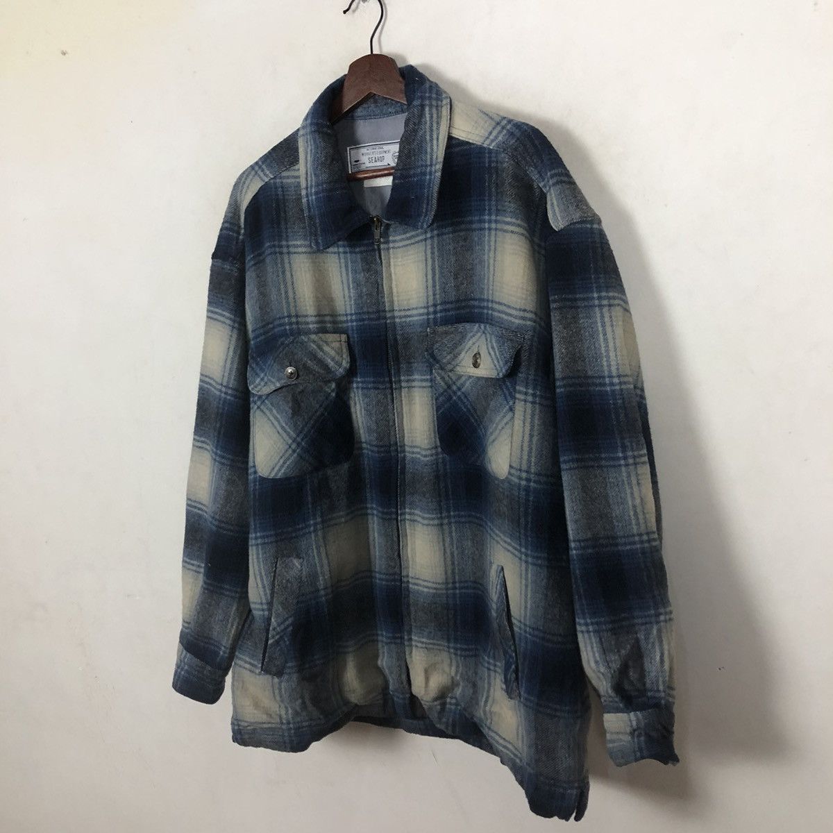 Japanese Brand SEAHOP FLANNEL ZIPPER JACKET WORKER TARTAN DESIGN Size US L / EU 52-54 / 3 - 2 Thumbnail