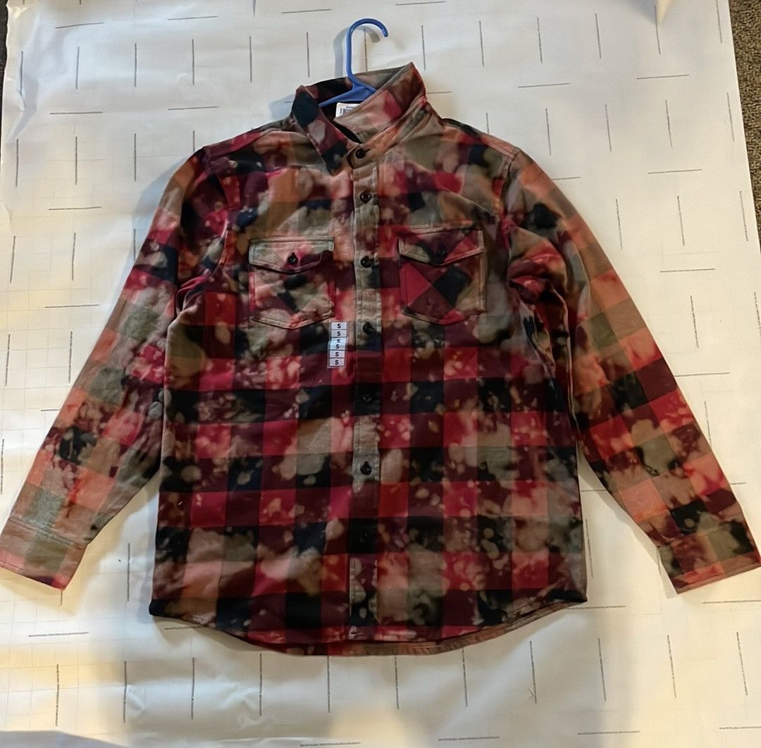 Anti Social Social Club- Club Chromey Flannel Red Tie Dye