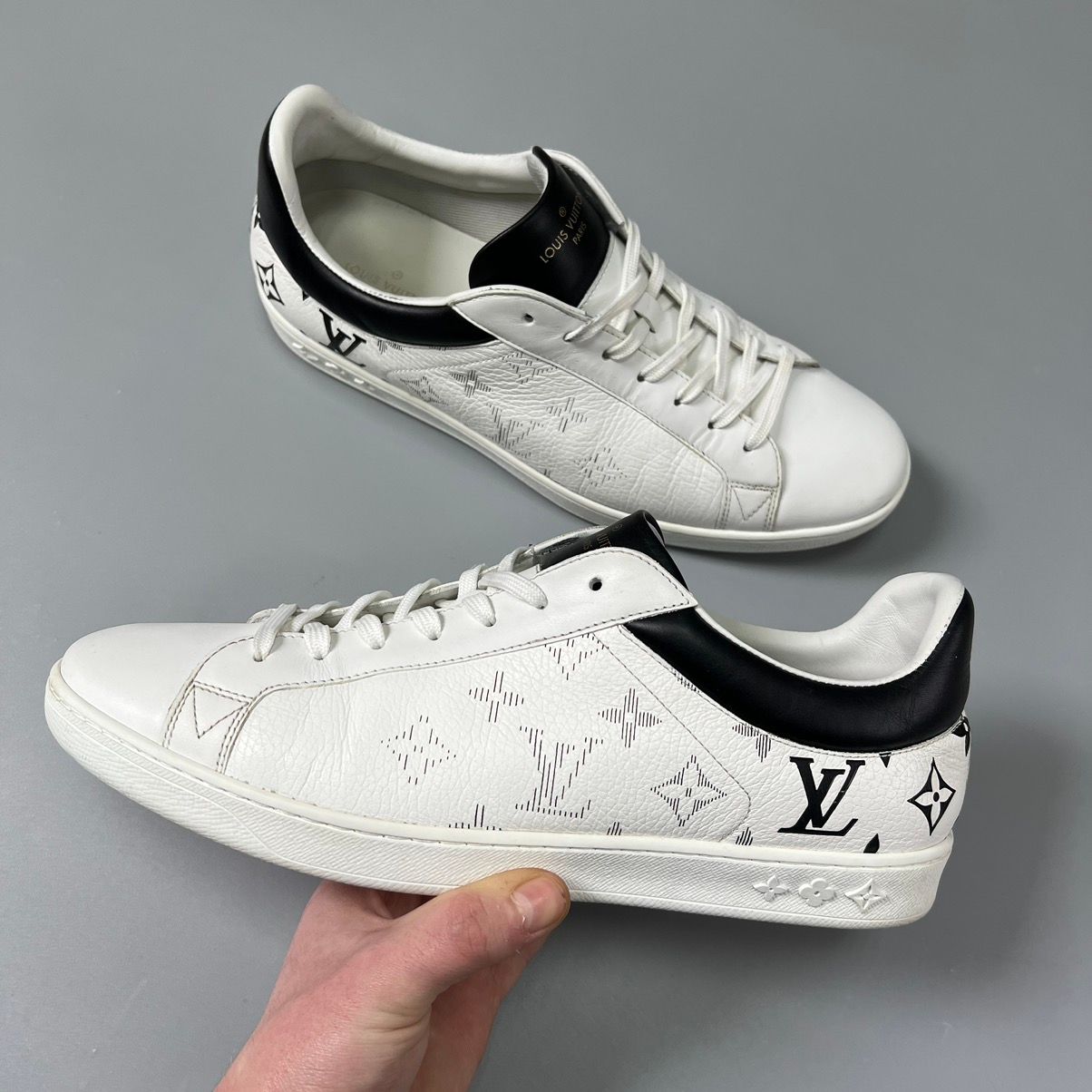 LV Monogram Canvas Low Top Sneakers for Men  Size US 11.5 - EU 45 – Baggio  Consignment