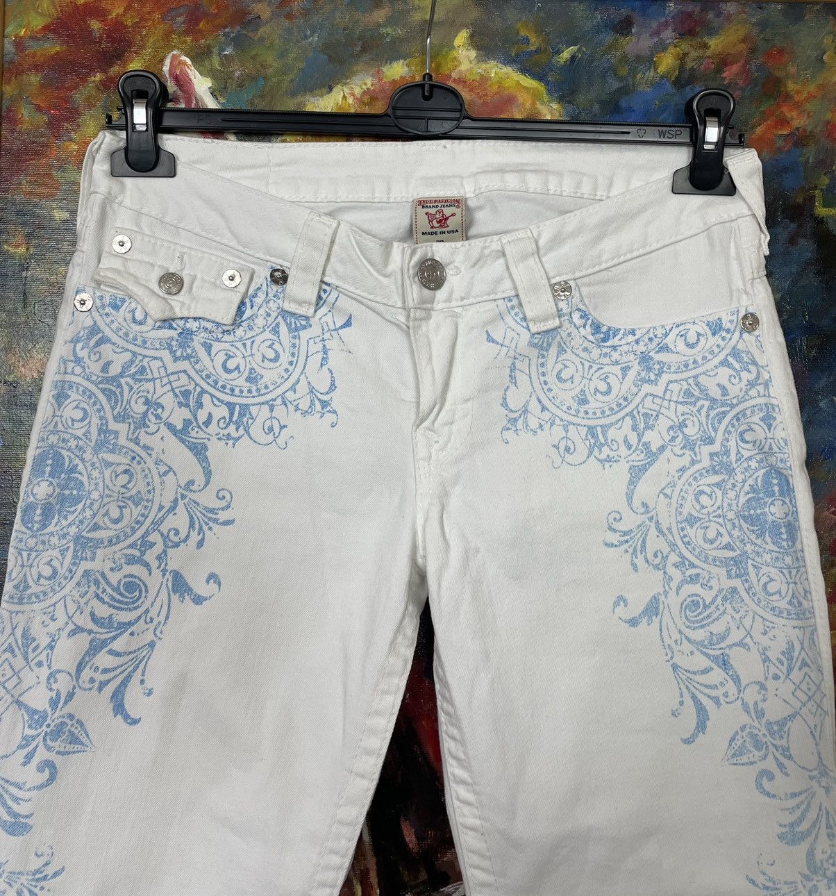 True Religion True Religion Vintage Y2k White Denim Pant USA Rare Og Hype Size 26" / US 2 / IT 38 - 3 Thumbnail