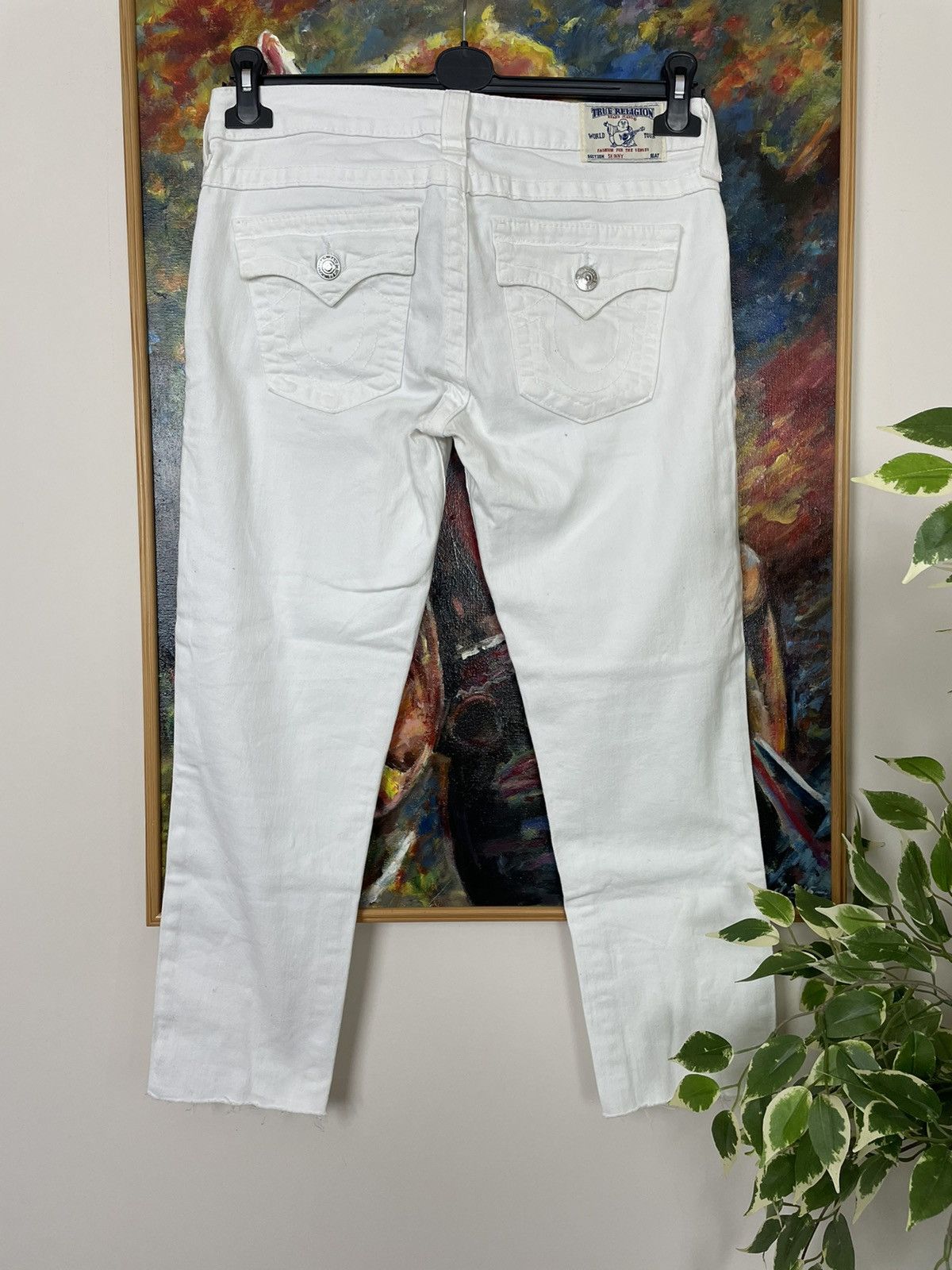True Religion True Religion Vintage Y2k White Denim Pant USA Rare Og Hype Size 26" / US 2 / IT 38 - 2 Thumbnail