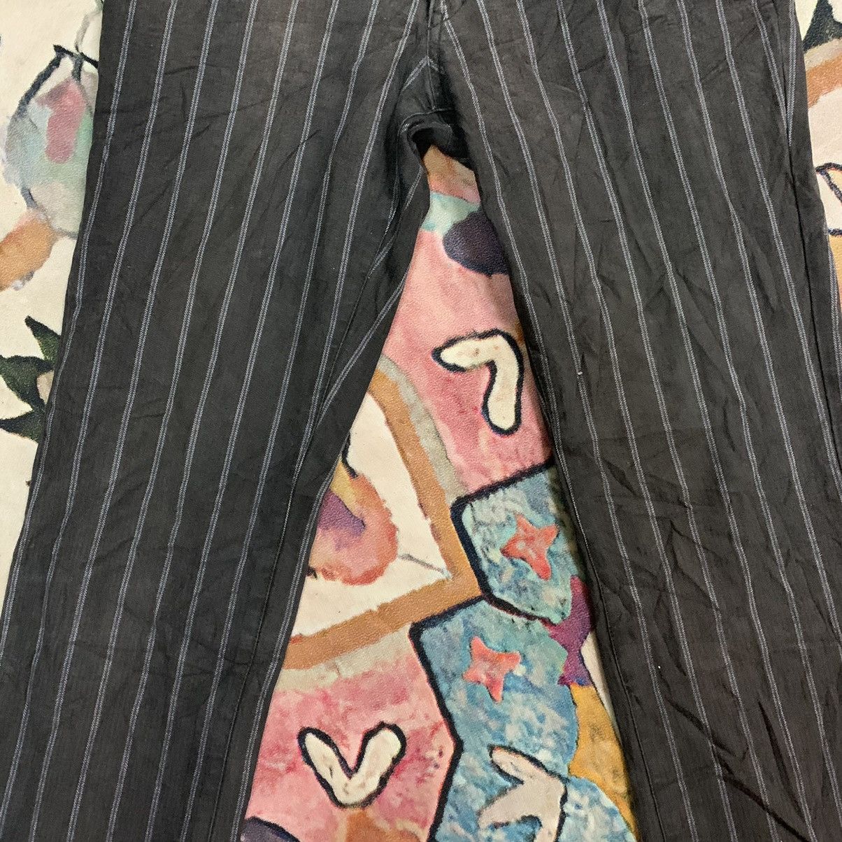 Takeo Kikuchi × Vintage Vintage Designer Takeo Kikuchi Black Striped Jeans Size US 30 / EU 46 - 4 Thumbnail