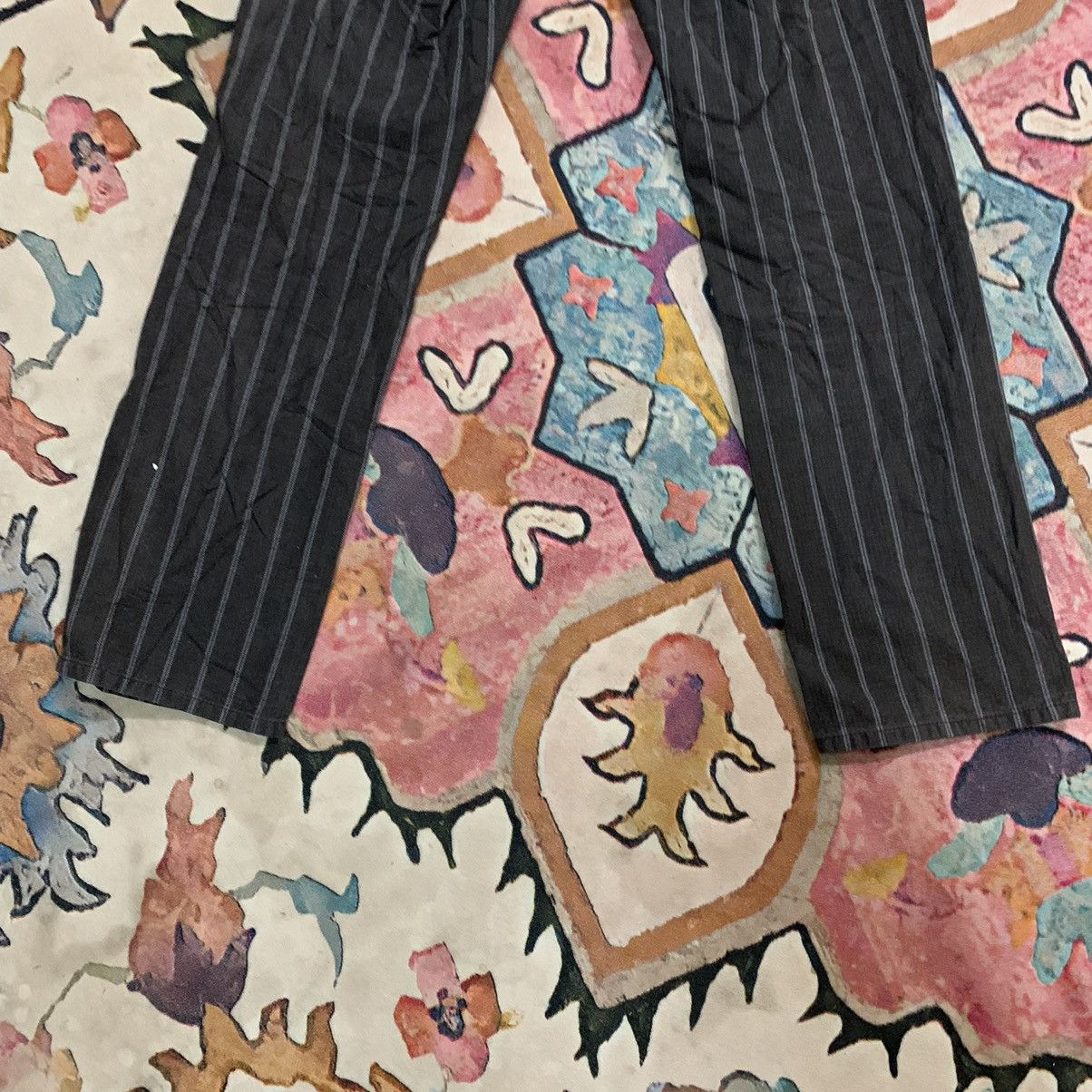 Takeo Kikuchi × Vintage Vintage Designer Takeo Kikuchi Black Striped Jeans Size US 30 / EU 46 - 9 Thumbnail