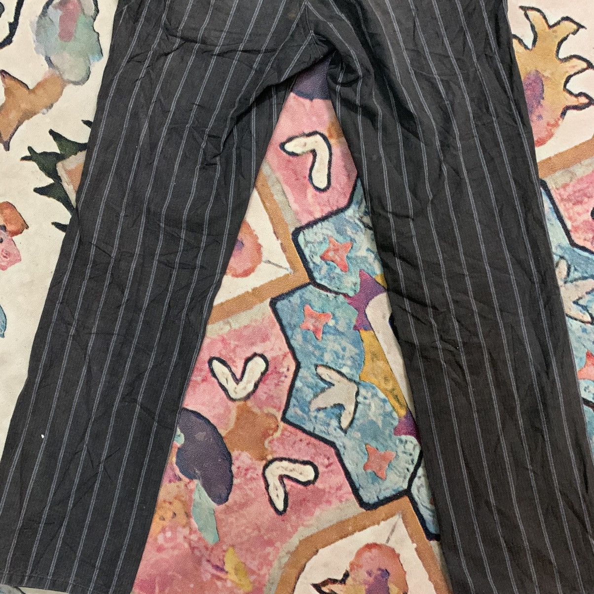 Takeo Kikuchi × Vintage Vintage Designer Takeo Kikuchi Black Striped Jeans Size US 30 / EU 46 - 8 Thumbnail