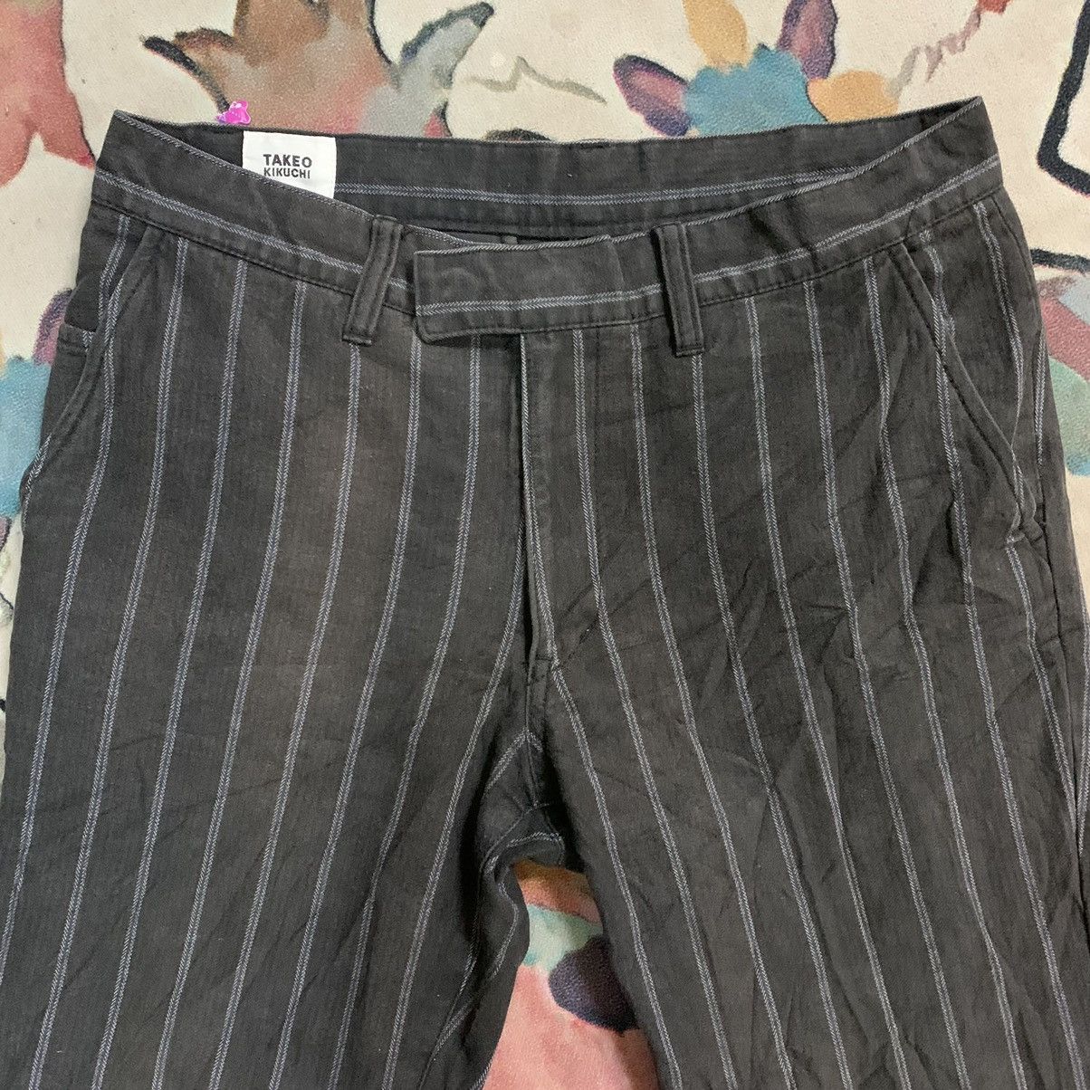 Takeo Kikuchi × Vintage Vintage Designer Takeo Kikuchi Black Striped Jeans Size US 30 / EU 46 - 3 Thumbnail