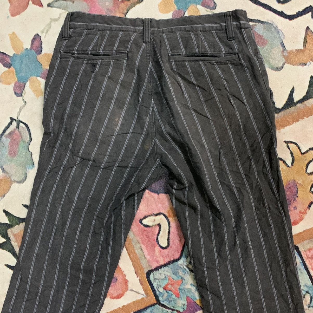 Takeo Kikuchi × Vintage Vintage Designer Takeo Kikuchi Black Striped Jeans Size US 30 / EU 46 - 7 Thumbnail