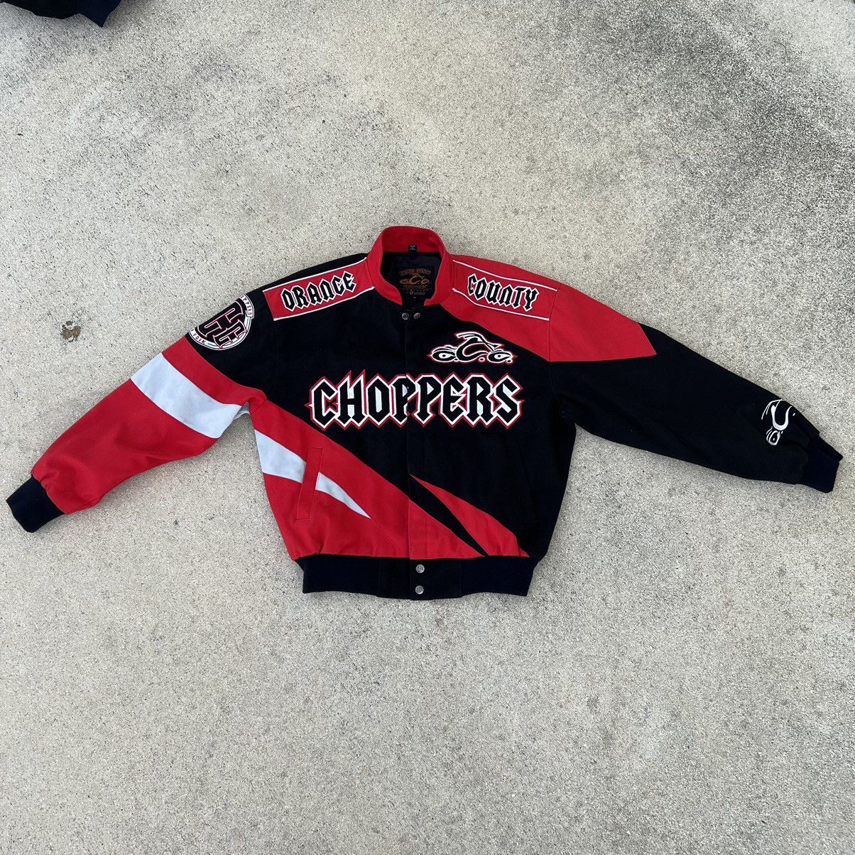 Vintage Orange County Choppers Embroidered Biker Jacket