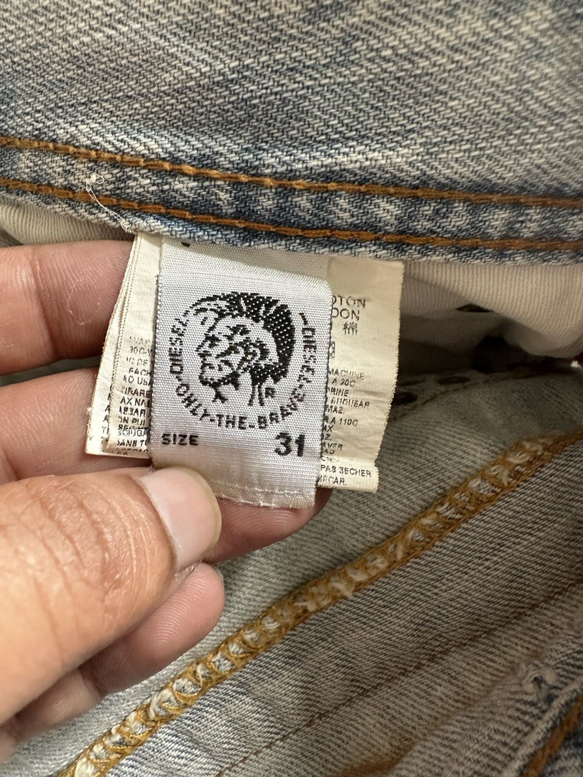 Diesel FW06 Diesel Paddom blue washed denim Size US 33 - 17 Thumbnail