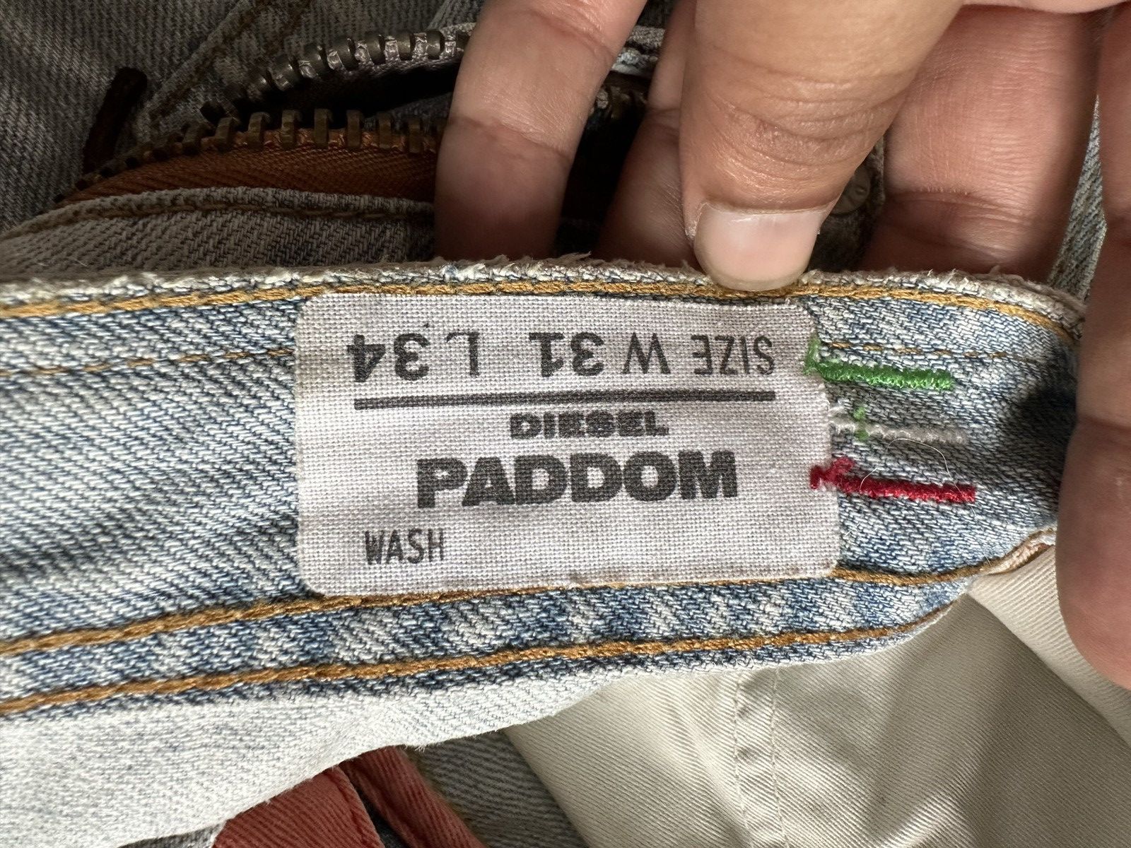 Diesel FW06 Diesel Paddom blue washed denim Size US 33 - 20 Thumbnail