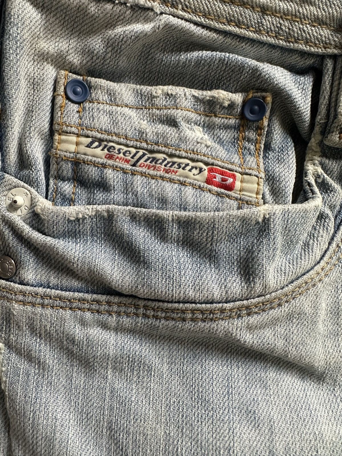 Diesel FW06 Diesel Paddom blue washed denim Size US 33 - 9 Thumbnail