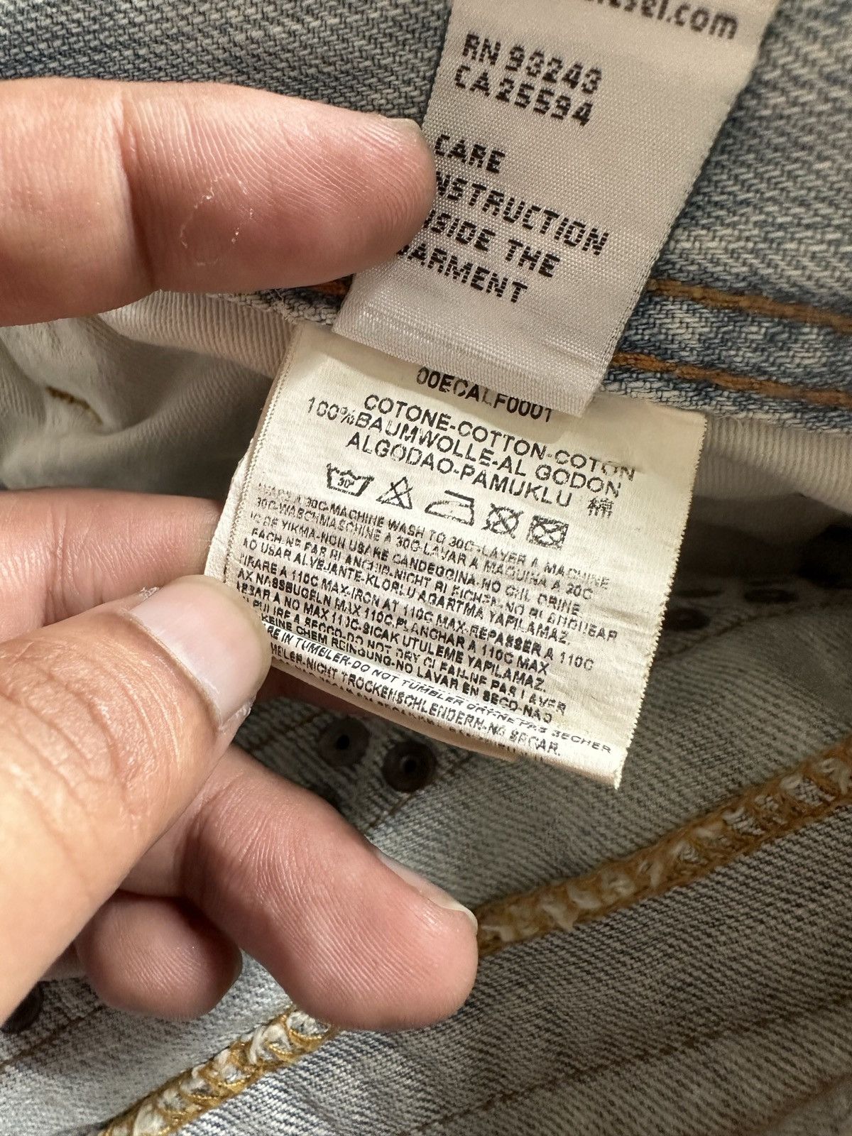 Diesel FW06 Diesel Paddom blue washed denim Size US 33 - 18 Thumbnail