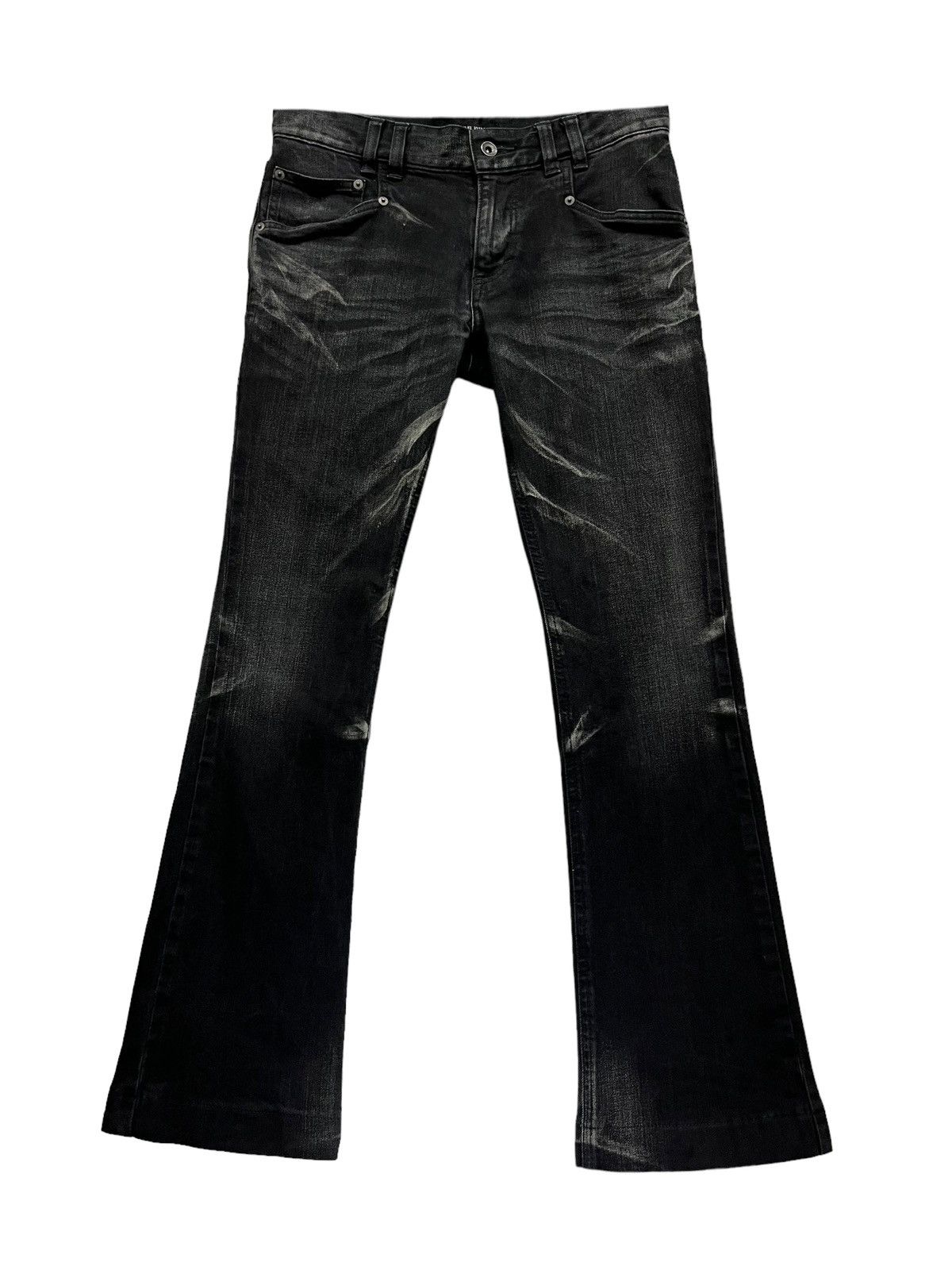 Michel Klein 90’s MICHEL KLEIN HOMME Stretch Denim Punk Whiskered Flare💥 Size US 30 / EU 46 - 4 Thumbnail