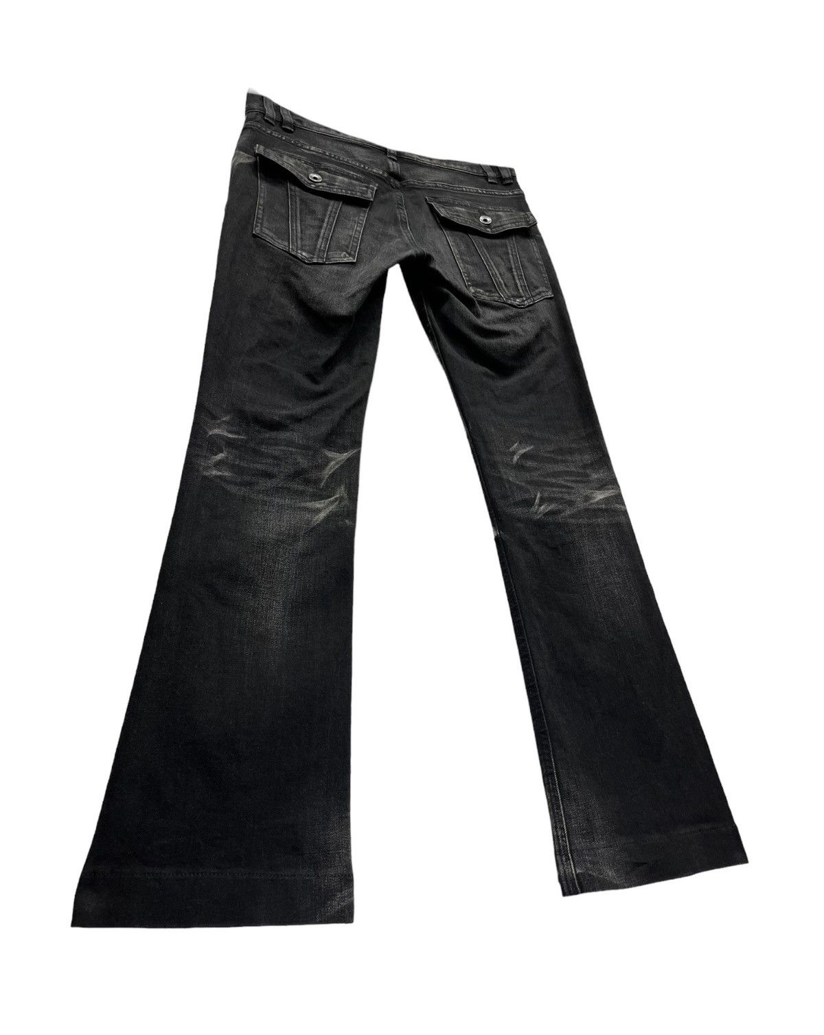Michel Klein 90’s MICHEL KLEIN HOMME Stretch Denim Punk Whiskered Flare💥 Size US 30 / EU 46 - 6 Thumbnail