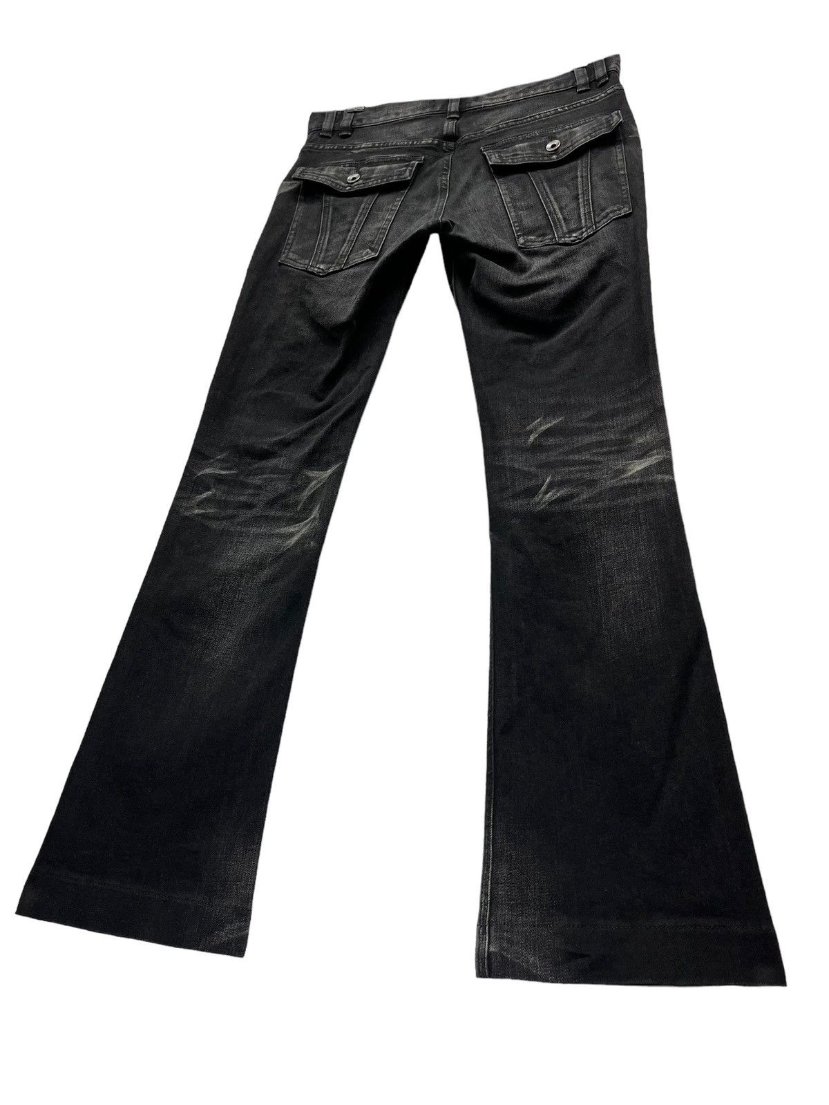 Michel Klein 90’s MICHEL KLEIN HOMME Stretch Denim Punk Whiskered Flare💥 Size US 30 / EU 46 - 5 Thumbnail