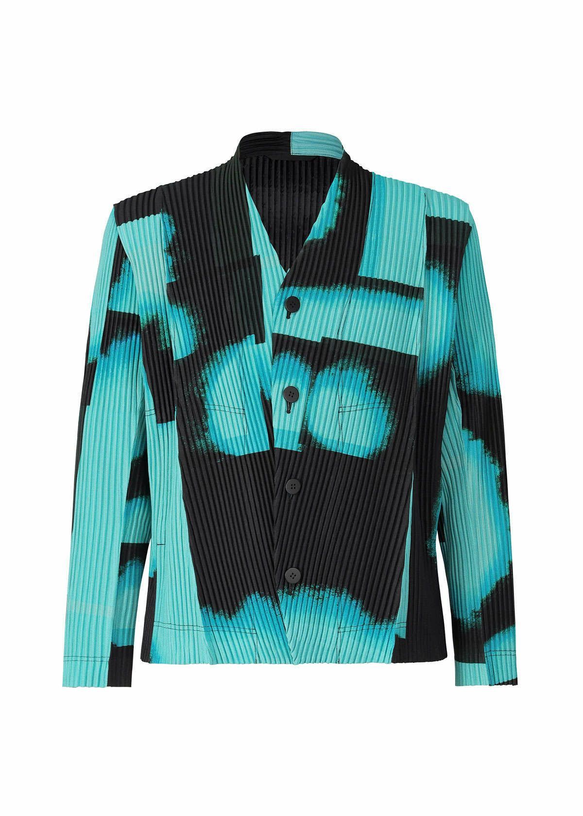image of Homme Plissé Issey Miyake Lantern Jacket in Blue, Men's (Size Large)