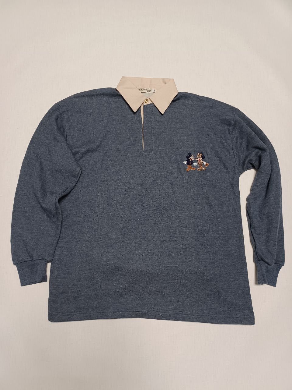 Disney 80-s 90-s vintage warm rugby hoodie biglogo Mickey Mouse Size US XL / EU 56 / 4 - 2 Thumbnail