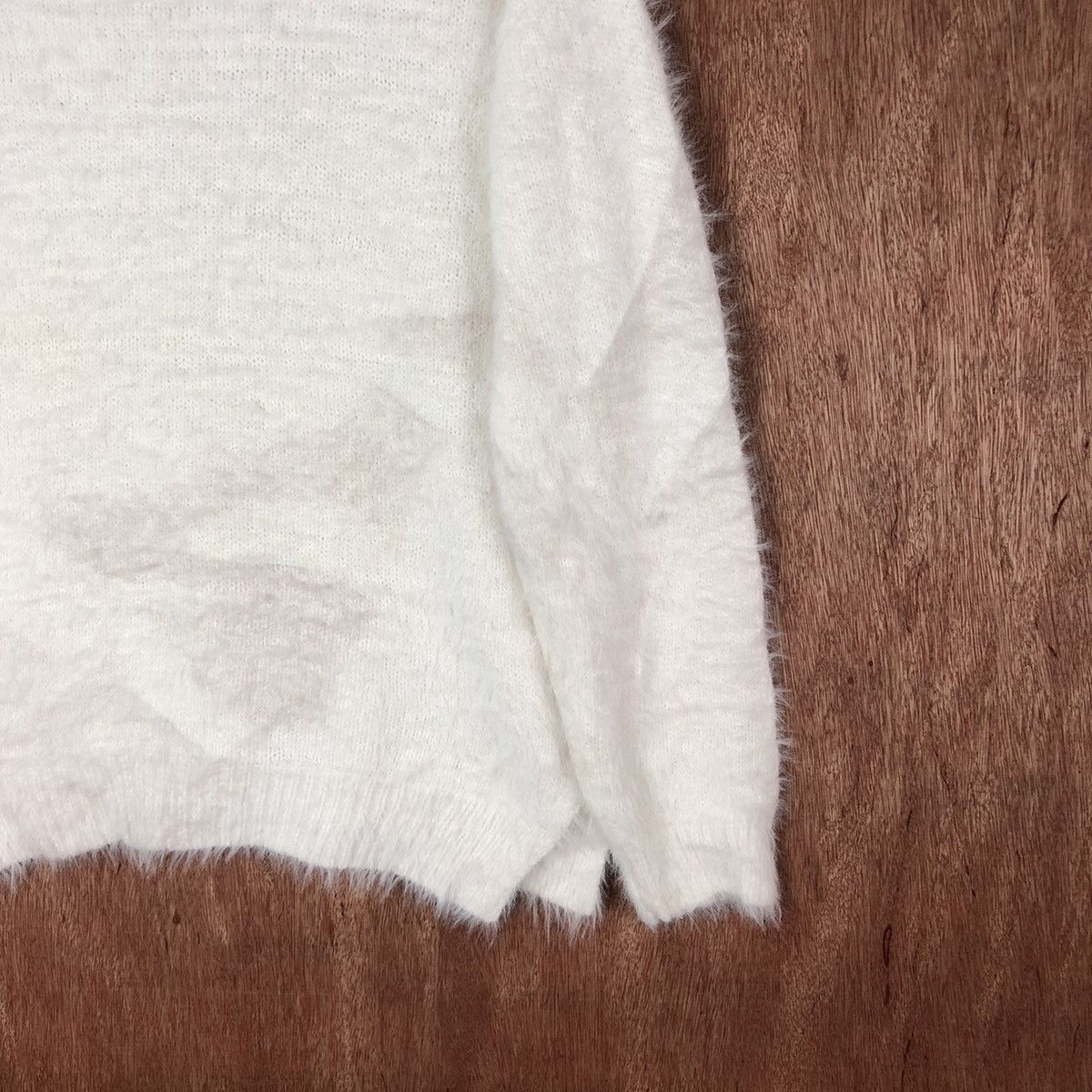 Aran Isles Knitwear Khalita White Shag Shaggy Fur Mohair Knitwear #6597 Size US M / EU 48-50 / 2 - 11 Thumbnail