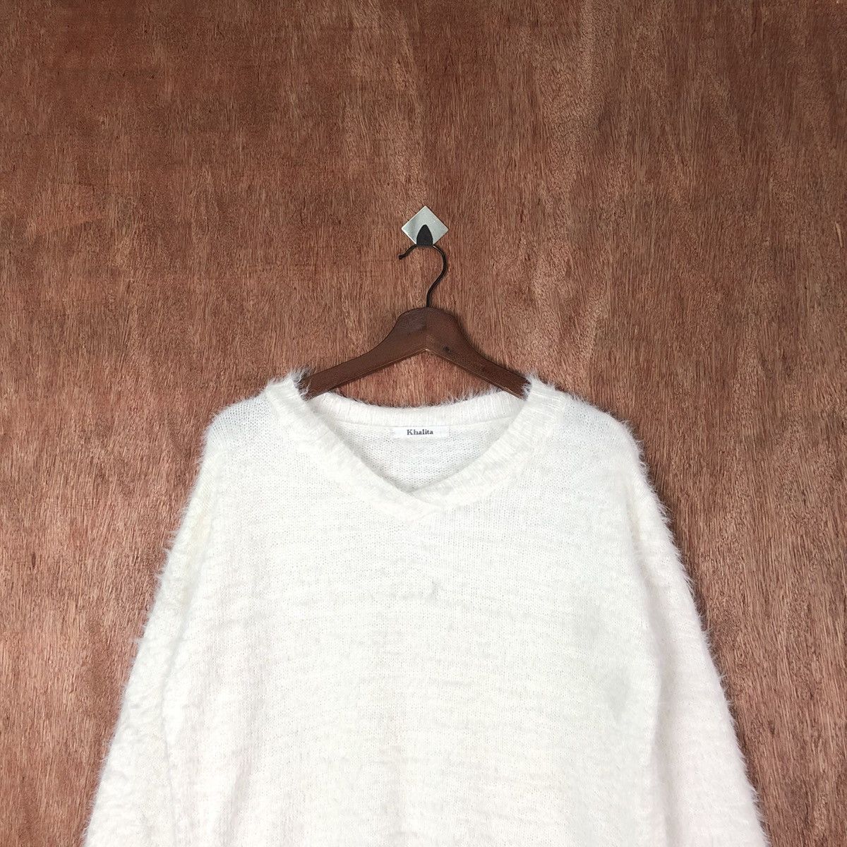 Aran Isles Knitwear Khalita White Shag Shaggy Fur Mohair Knitwear #6597 Size US M / EU 48-50 / 2 - 2 Thumbnail