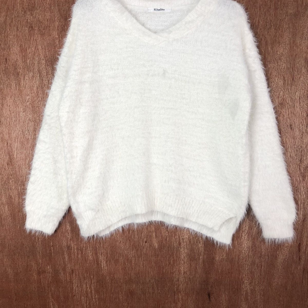 Aran Isles Knitwear Khalita White Shag Shaggy Fur Mohair Knitwear #6597 Size US M / EU 48-50 / 2 - 3 Thumbnail