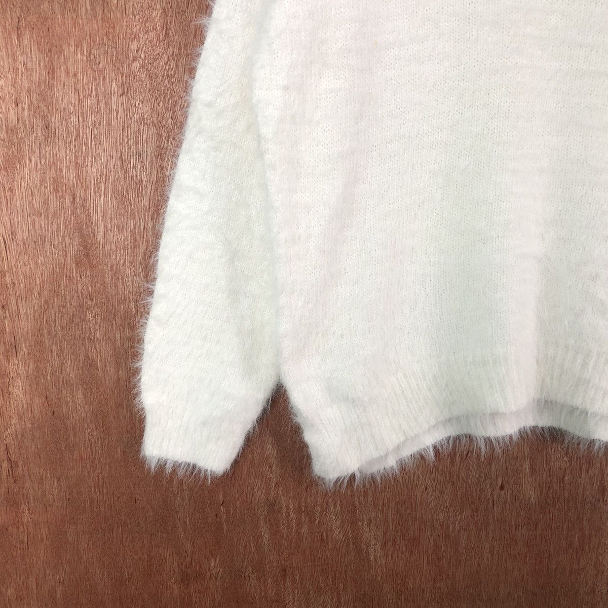 Aran Isles Knitwear Khalita White Shag Shaggy Fur Mohair Knitwear #6597 Size US M / EU 48-50 / 2 - 4 Thumbnail