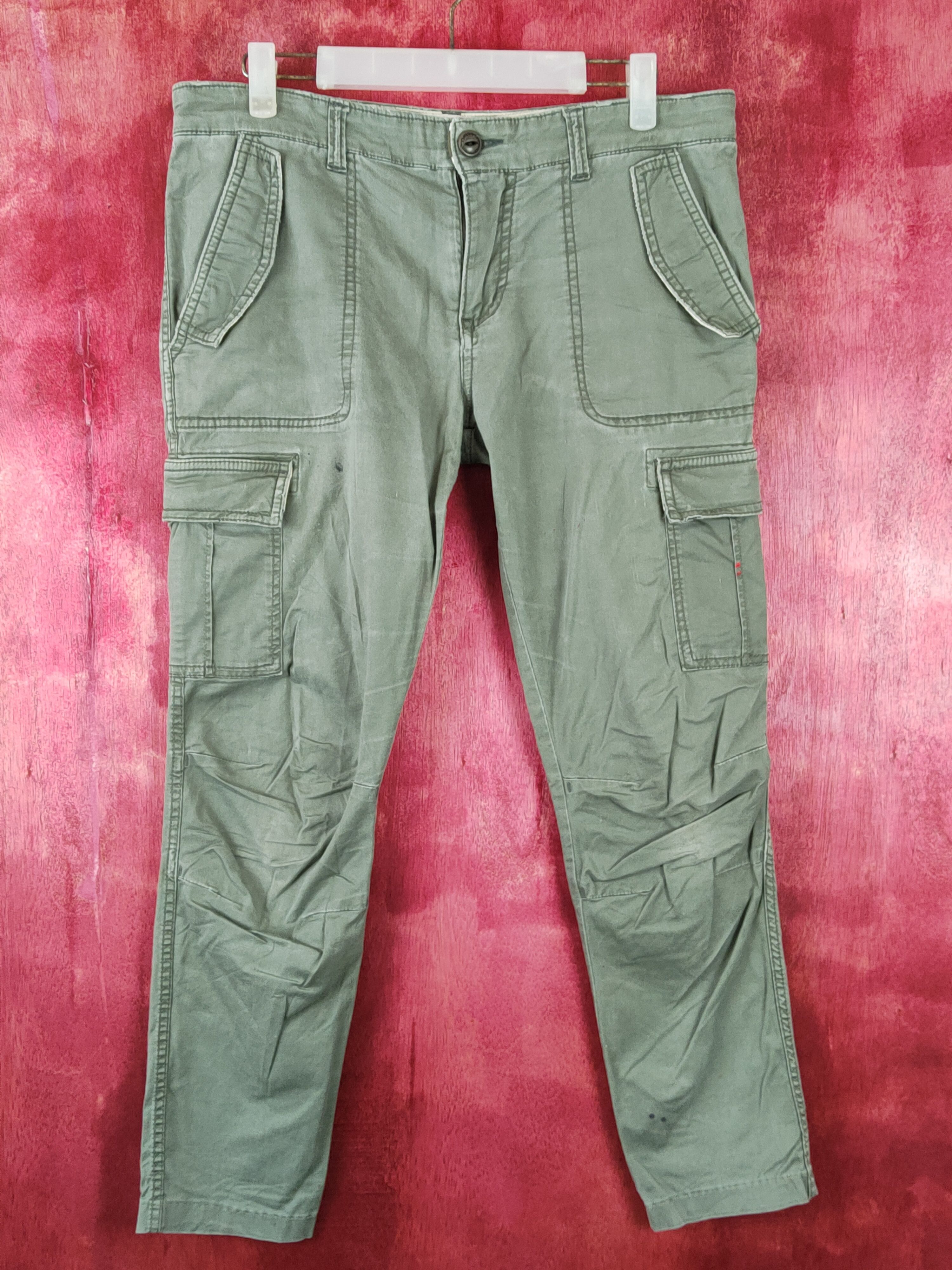 Japanese Brand X'tyle Army Green Multi Pocket Tactical Cargo Pants #S435 Size US 34 / EU 50 - 1 Thumbnail