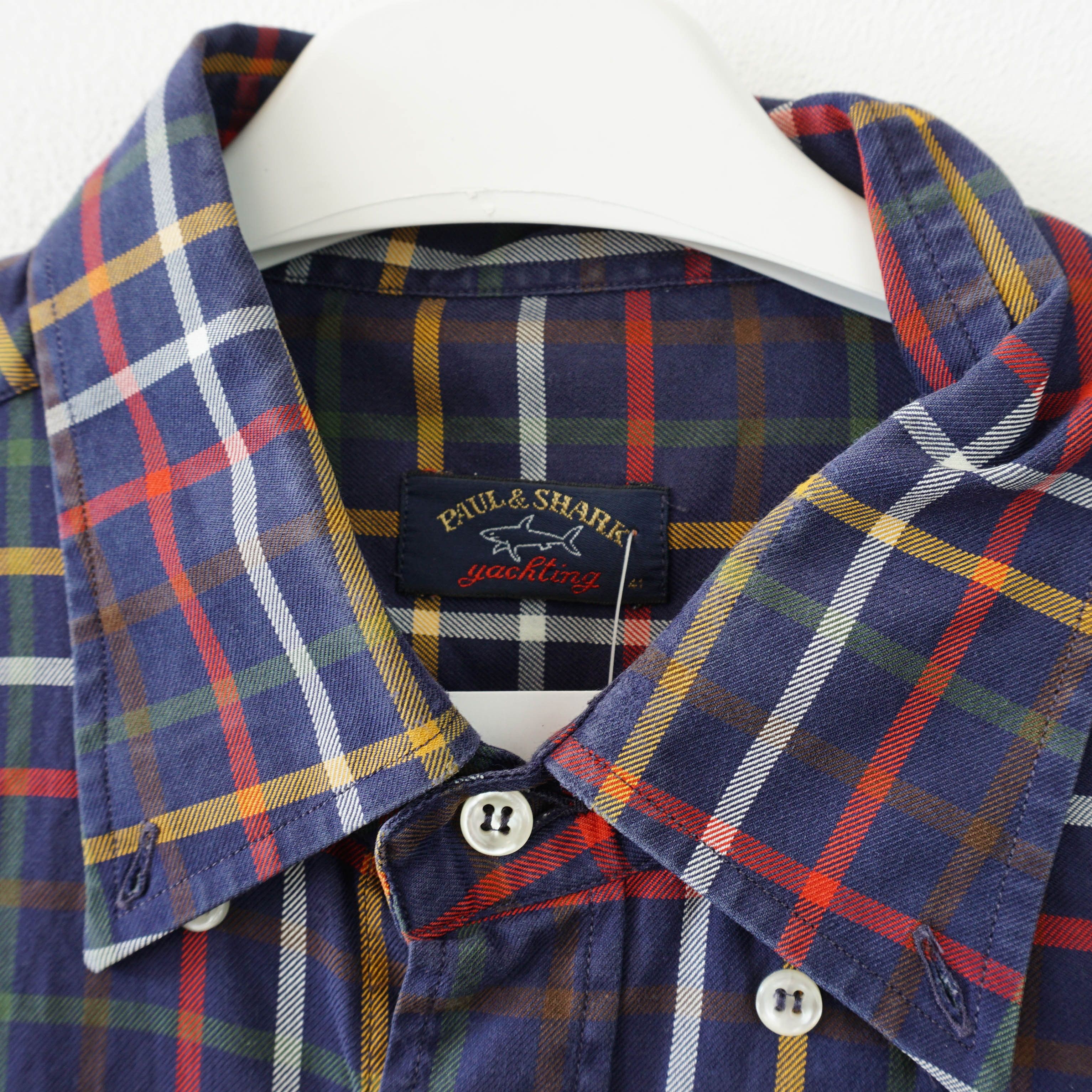 Paul & Shark × Vintage L/S Classic Flannel Shirt Size US M / EU 48-50 / 2 - 2 Thumbnail