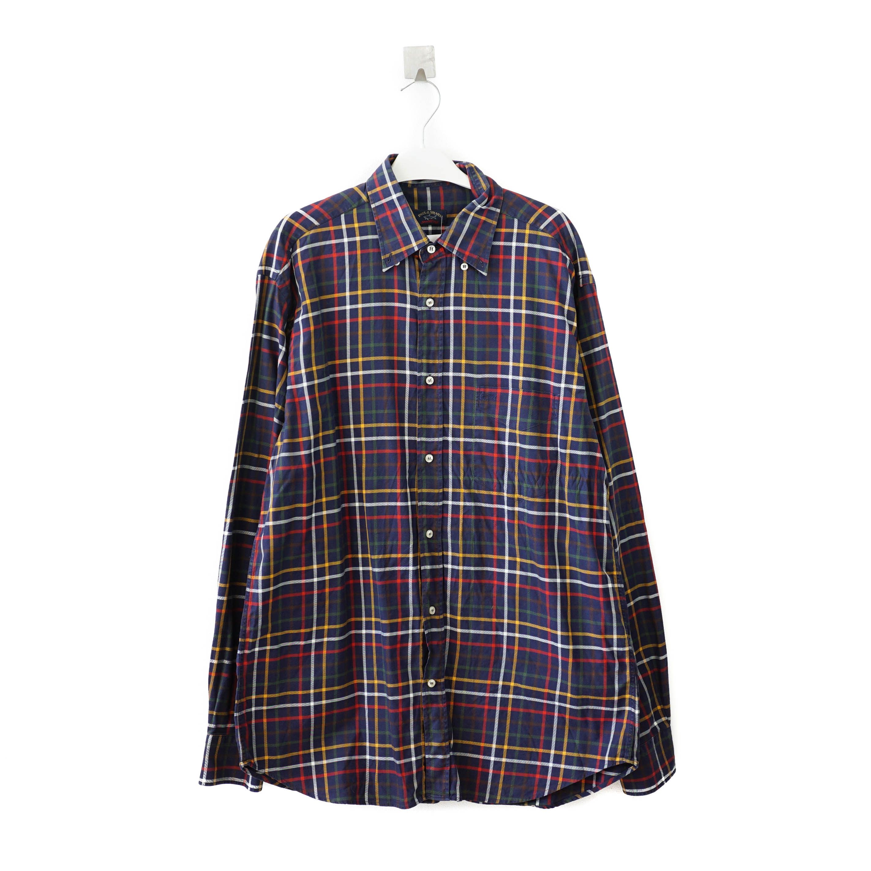 Paul & Shark × Vintage L/S Classic Flannel Shirt Size US M / EU 48-50 / 2 - 1 Thumbnail