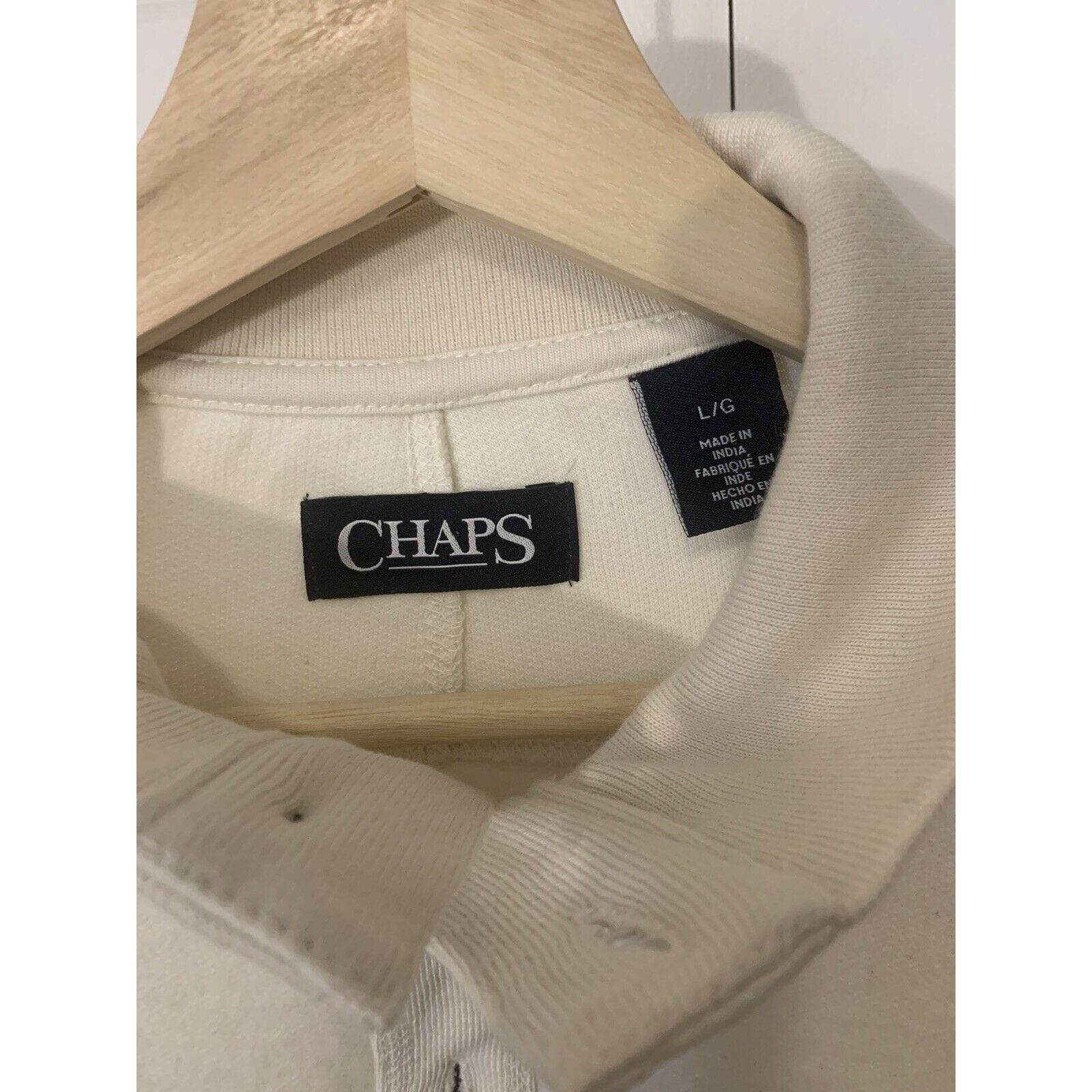 Chaps Chaps Men’s Sz L White 1/4 Button Golf Pullover Shirt Long S Size US L / EU 52-54 / 3 - 2 Thumbnail