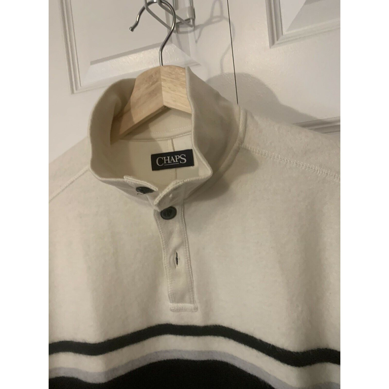 Chaps Chaps Men’s Sz L White 1/4 Button Golf Pullover Shirt Long S Size US L / EU 52-54 / 3 - 4 Thumbnail