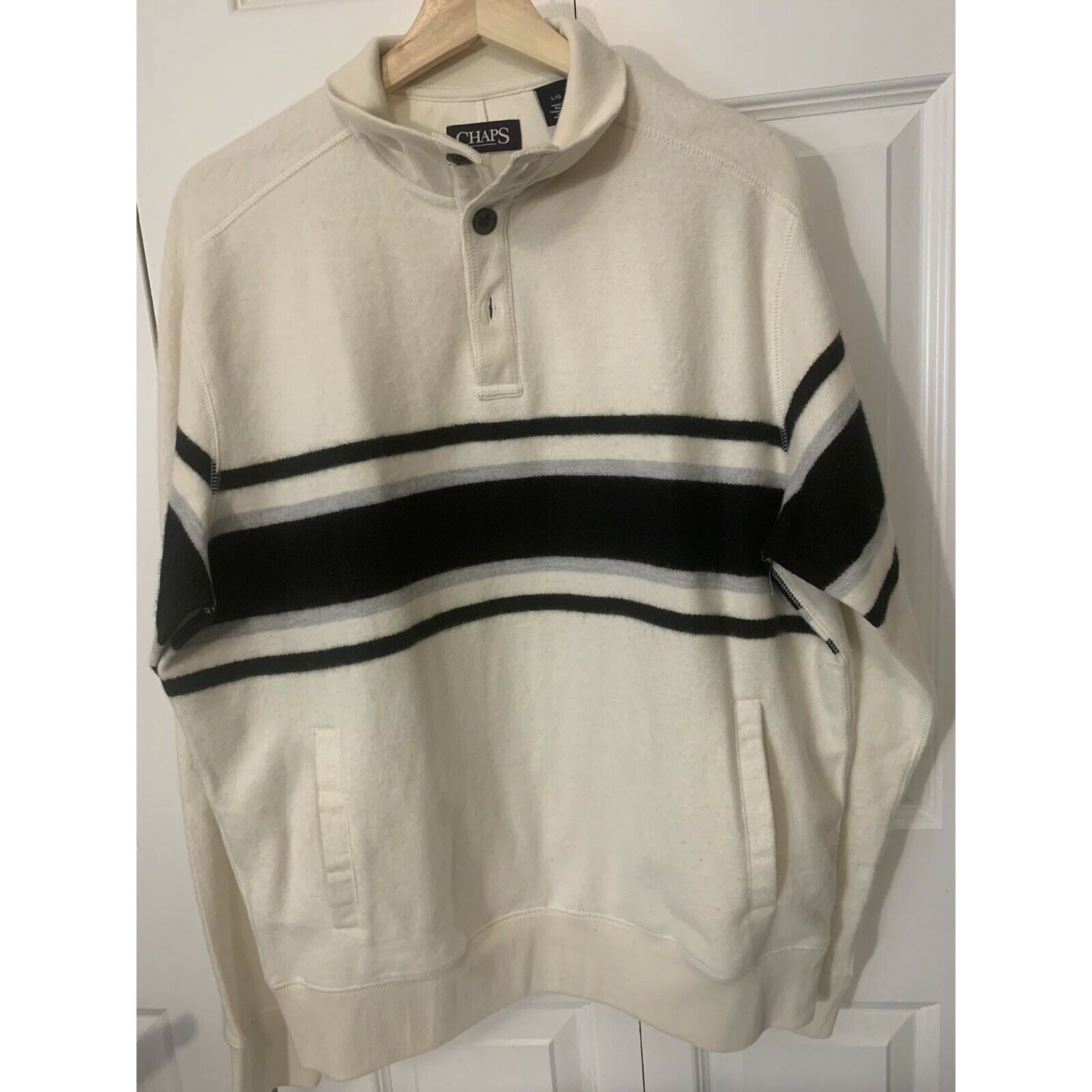 Chaps Chaps Men’s Sz L White 1/4 Button Golf Pullover Shirt Long S Size US L / EU 52-54 / 3 - 3 Thumbnail