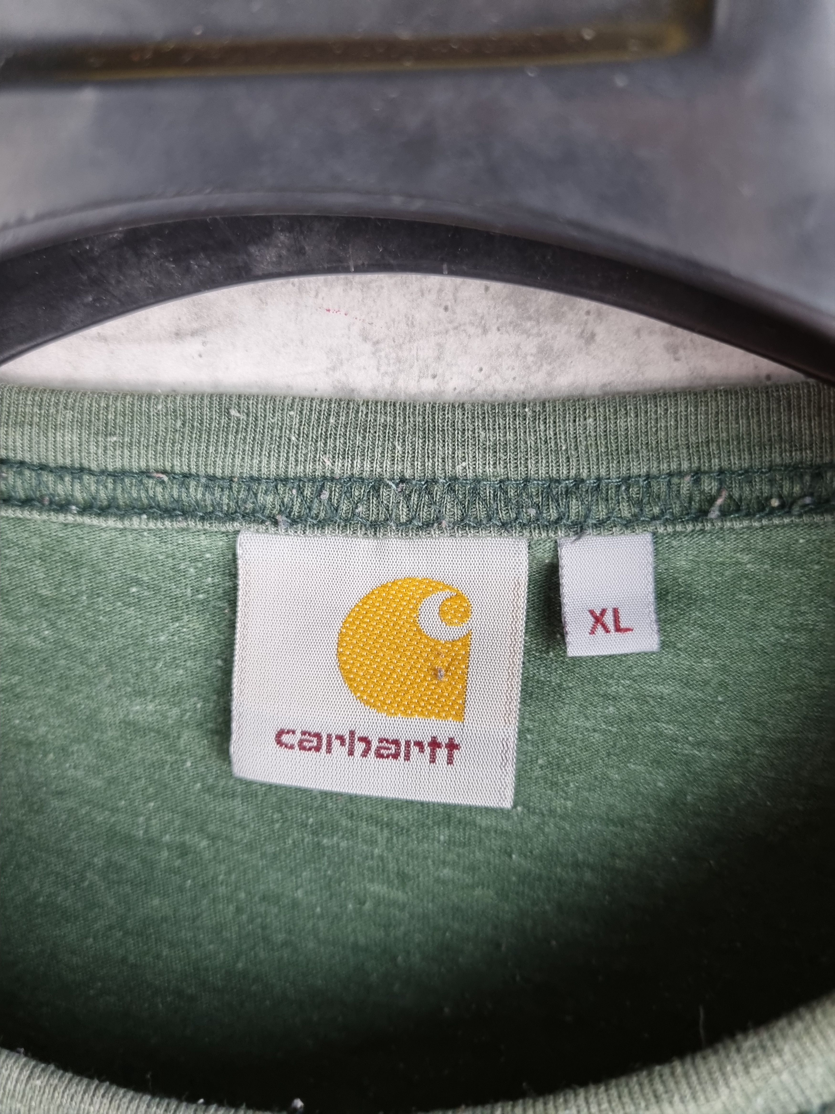 Carhartt × Vintage Vintage Carhartt Big Logo Tee shirt Green Military Detroit Size US L / EU 52-54 / 3 - 7 Thumbnail