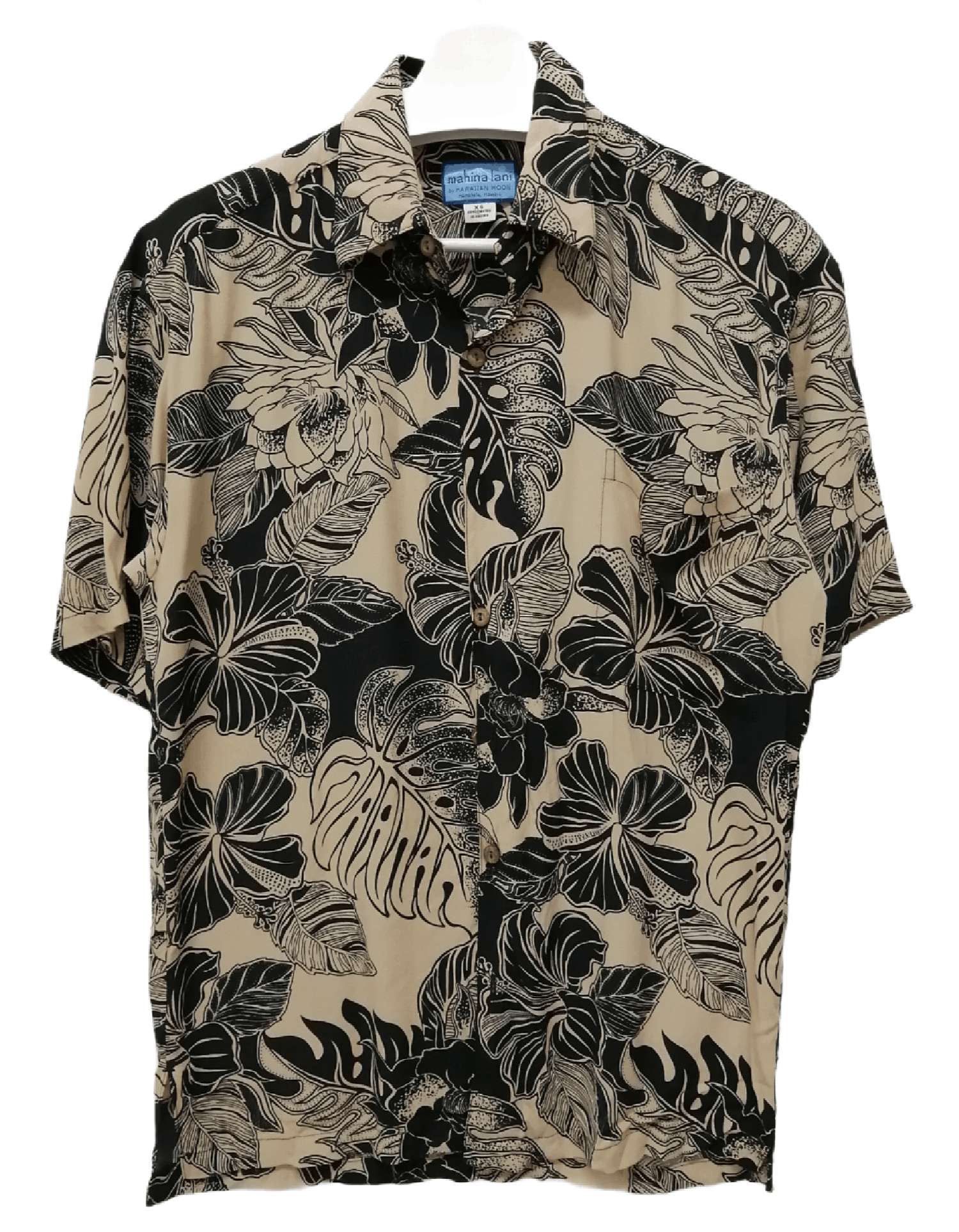 image of Vintage Mahina Lani Rayon Handcrafted Hawaiian Shirt, Men's (Size XS)