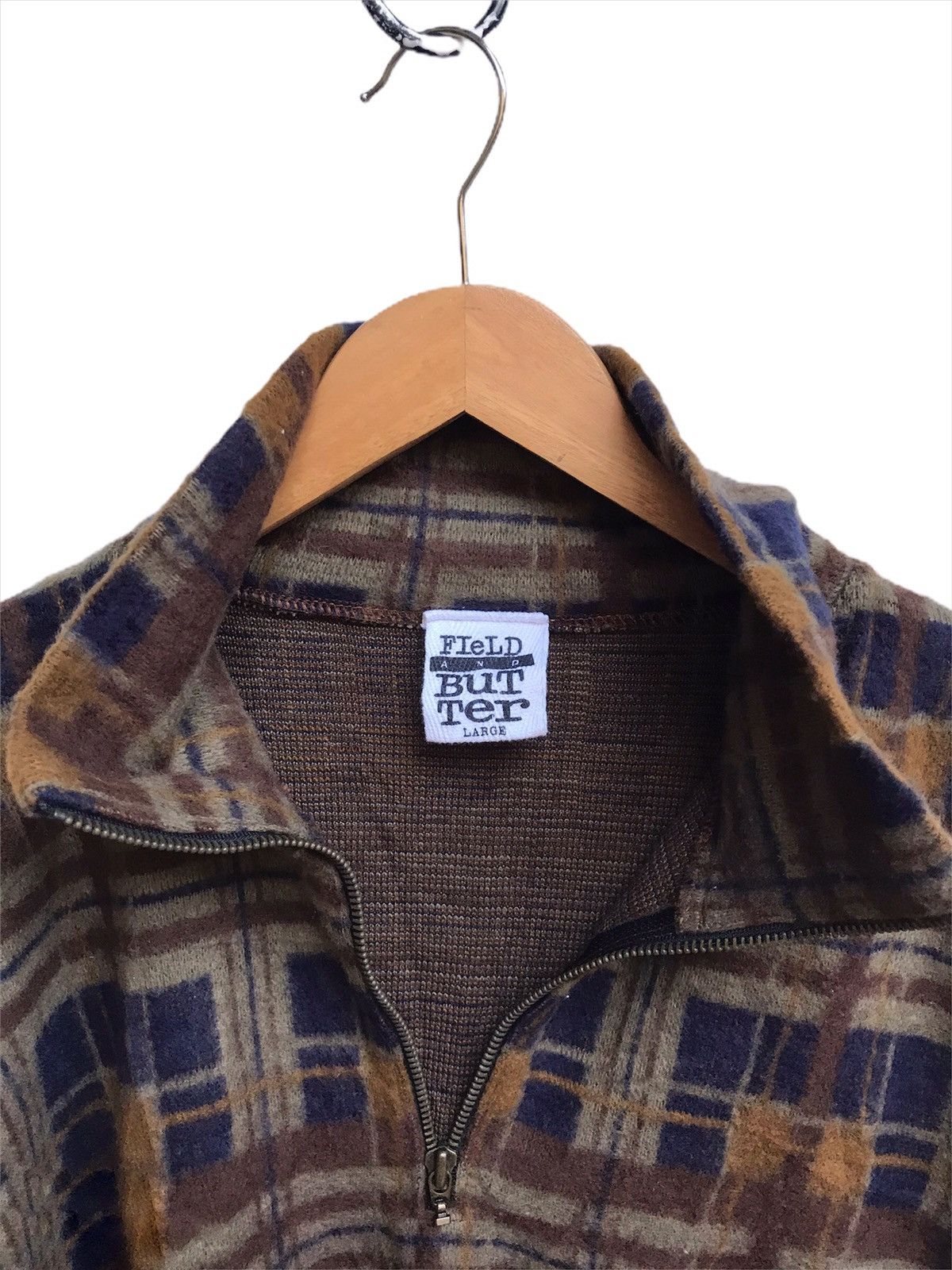 Japanese Brand 🔥Field And But Ter Multy Colour Zipper Neck Sweatshirts Size US L / EU 52-54 / 3 - 5 Thumbnail