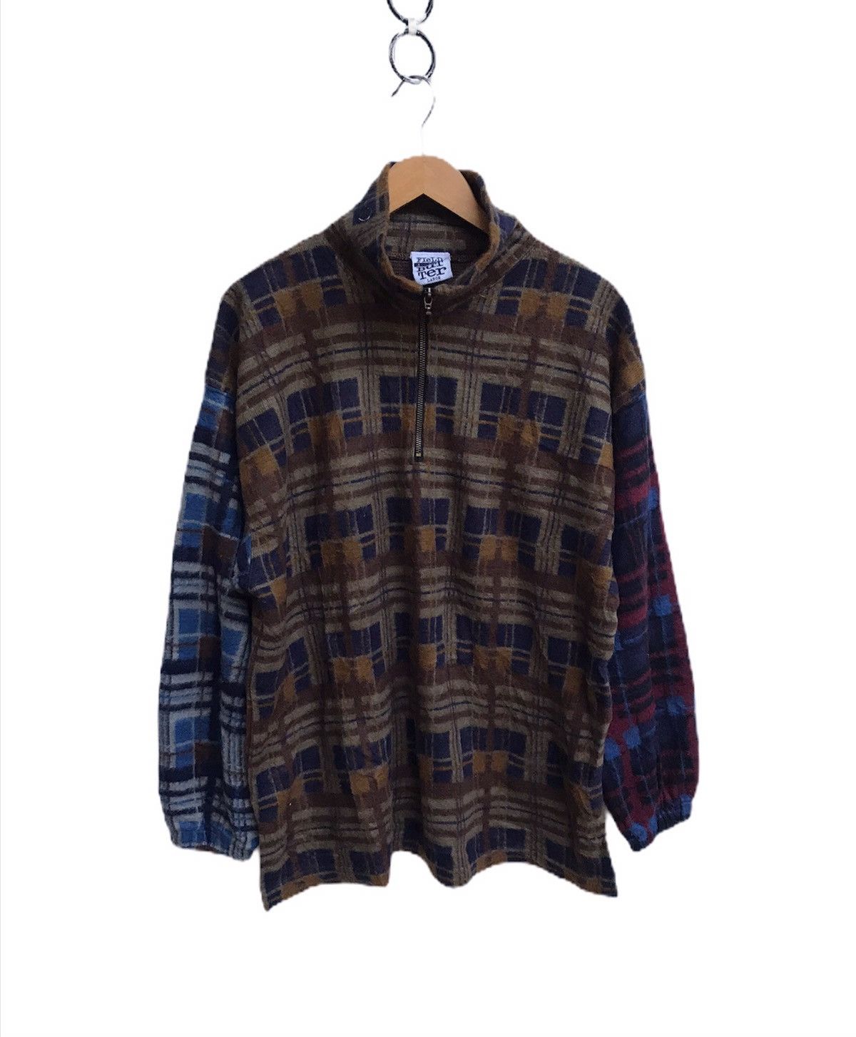 Japanese Brand 🔥Field And But Ter Multy Colour Zipper Neck Sweatshirts Size US L / EU 52-54 / 3 - 1 Thumbnail
