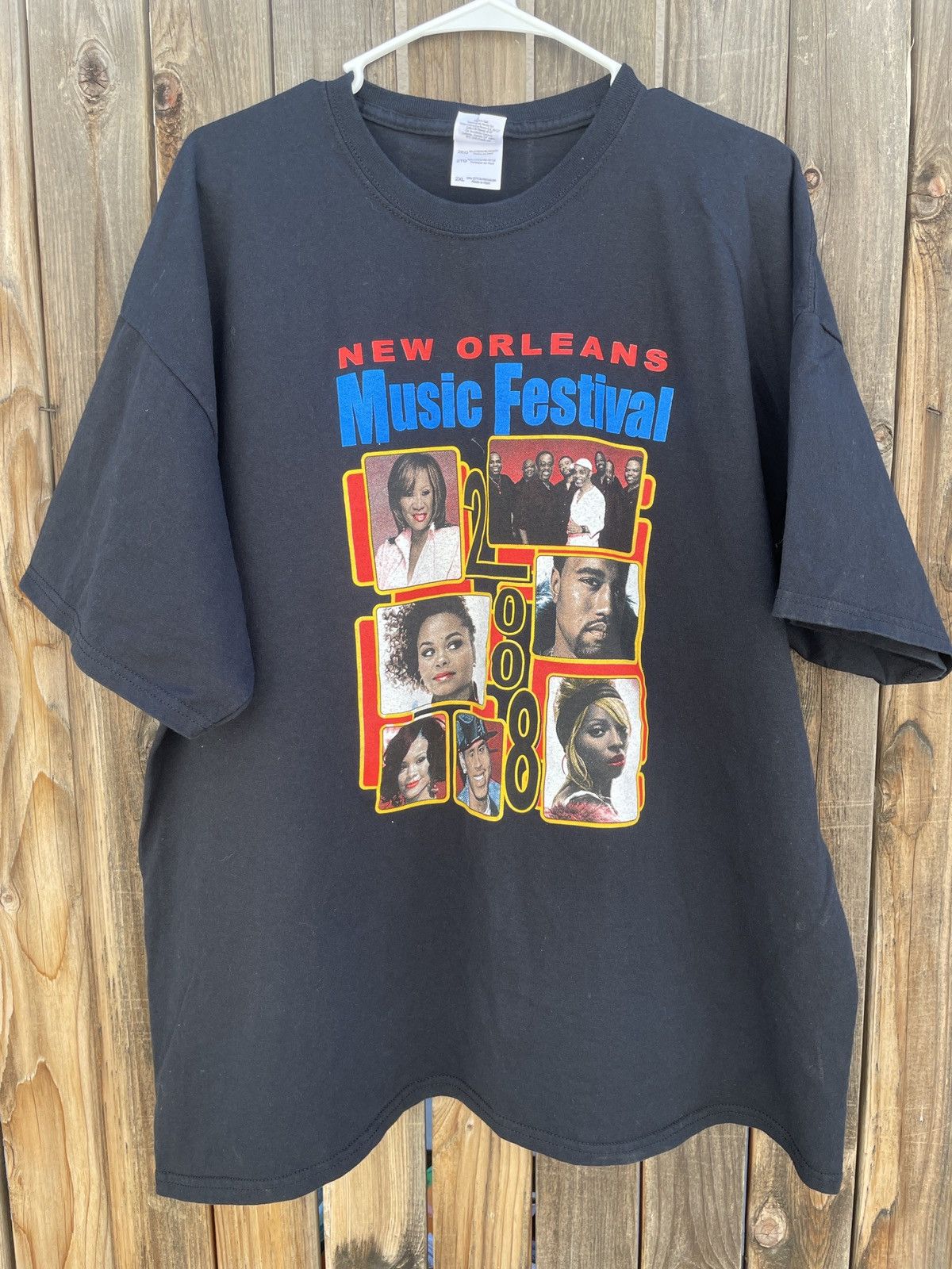 image of Rap Tees x Vintage 2008 New Orleans Louisiana Music Festival Shirt in Black, Men's (Size 2XL)