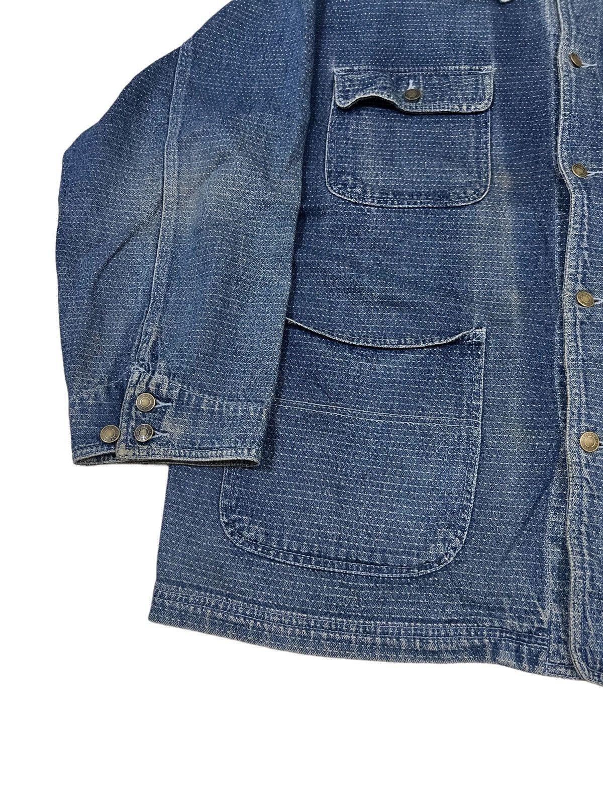 Garment Reproduction of Workers SICK🔥Indigo Dyed Wabash Sun Faded 4 Pocket Worker Denim Size US XL / EU 56 / 4 - 5 Thumbnail