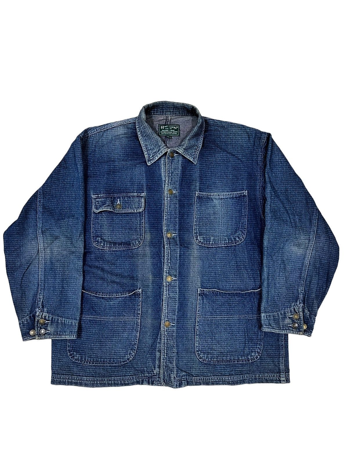 Garment Reproduction of Workers SICK🔥Indigo Dyed Wabash Sun Faded 4 Pocket Worker Denim Size US XL / EU 56 / 4 - 2 Thumbnail