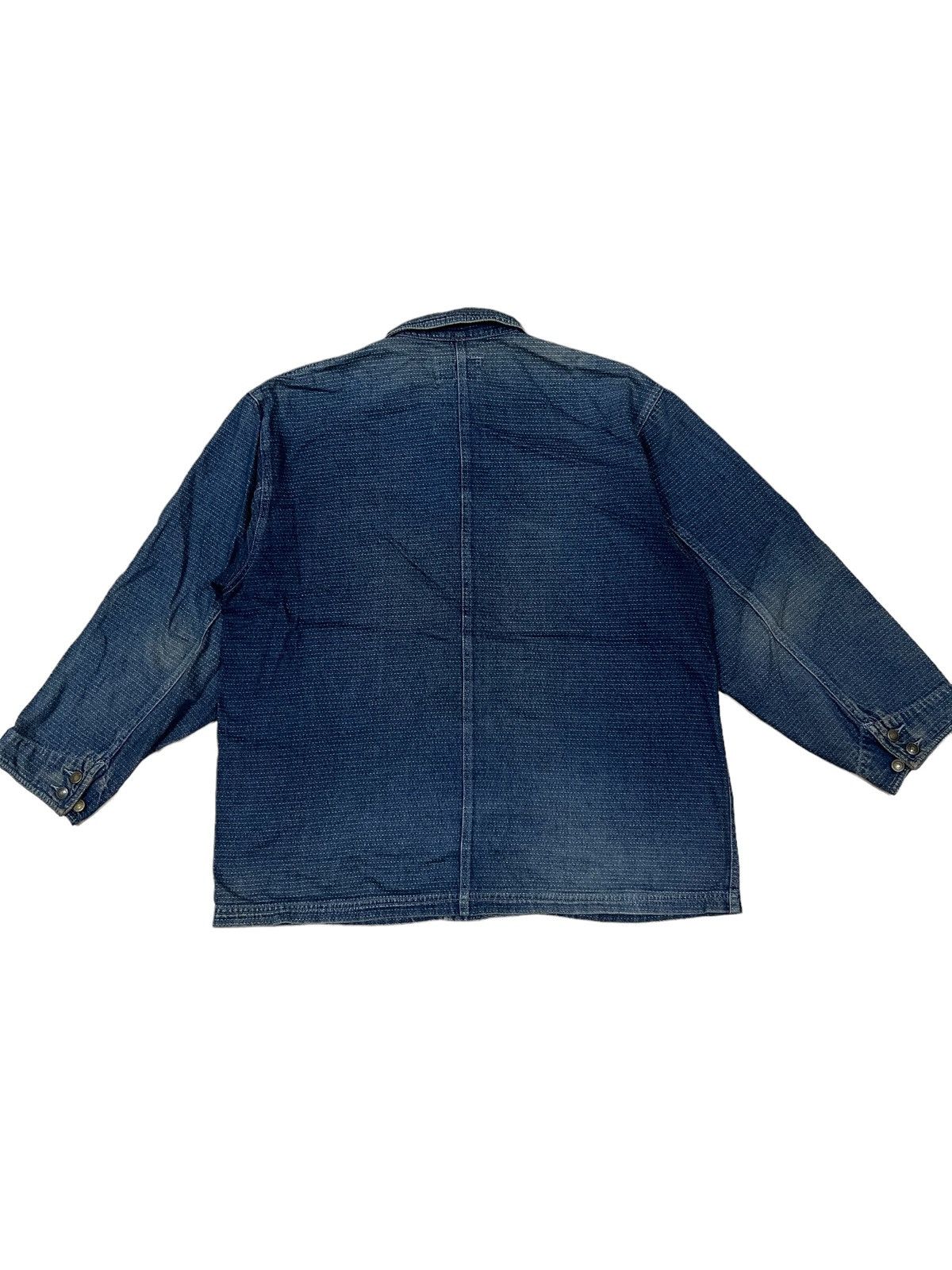 Garment Reproduction of Workers SICK🔥Indigo Dyed Wabash Sun Faded 4 Pocket Worker Denim Size US XL / EU 56 / 4 - 6 Thumbnail