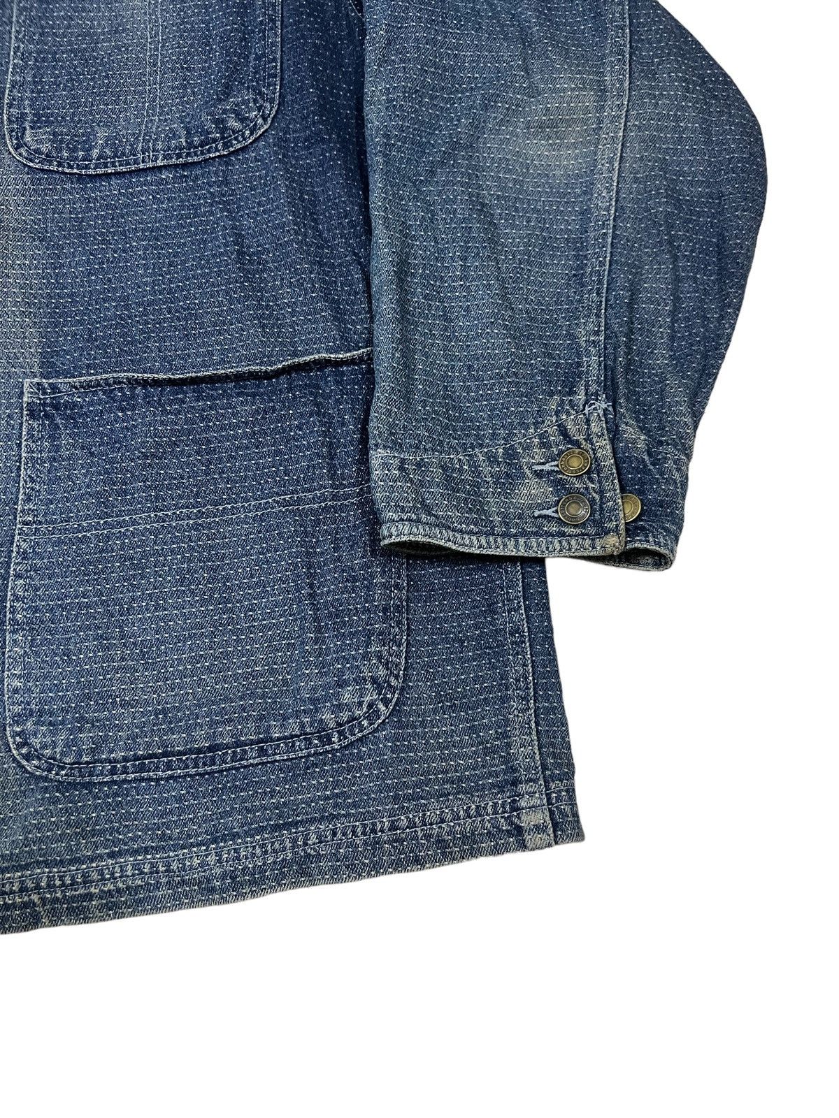 Garment Reproduction of Workers SICK🔥Indigo Dyed Wabash Sun Faded 4 Pocket Worker Denim Size US XL / EU 56 / 4 - 4 Thumbnail