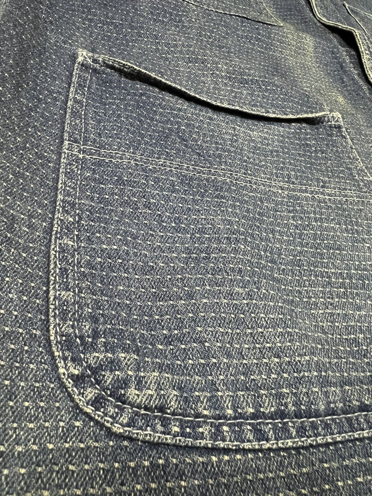 Garment Reproduction of Workers SICK🔥Indigo Dyed Wabash Sun Faded 4 Pocket Worker Denim Size US XL / EU 56 / 4 - 7 Thumbnail