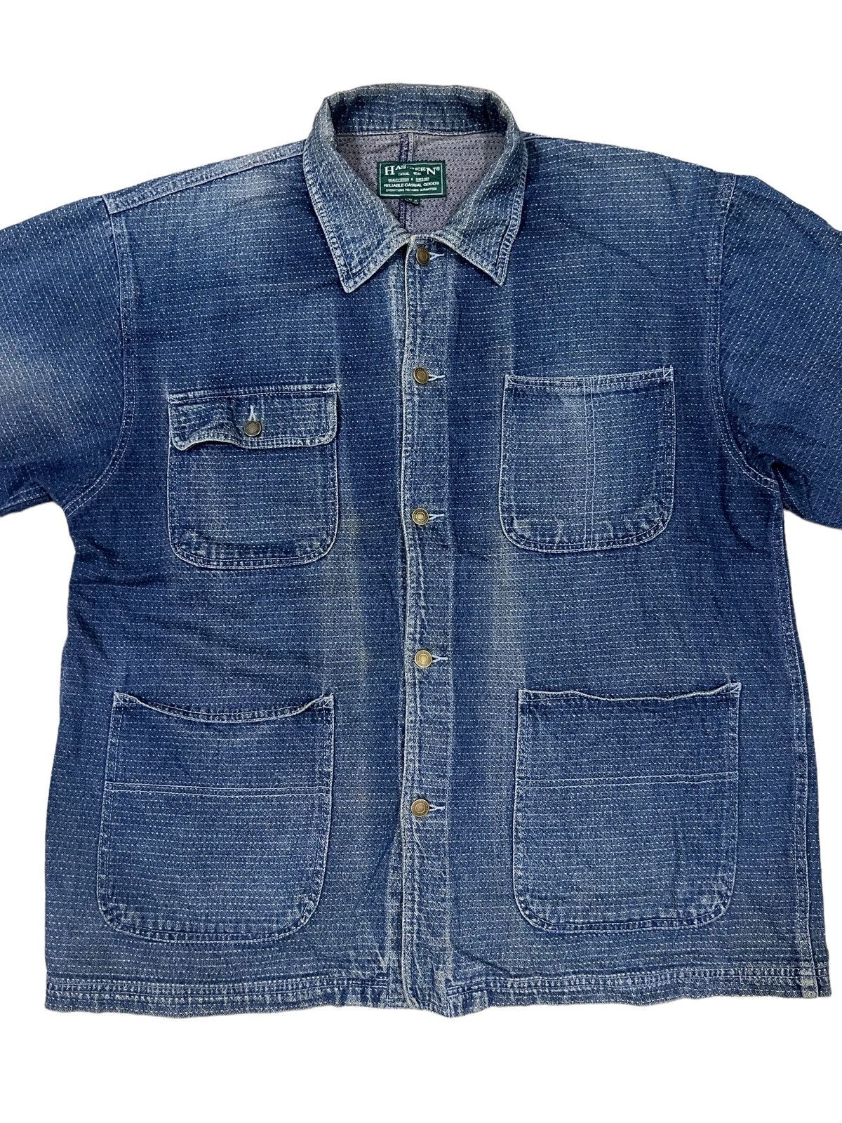 Garment Reproduction of Workers SICK🔥Indigo Dyed Wabash Sun Faded 4 Pocket Worker Denim Size US XL / EU 56 / 4 - 3 Thumbnail