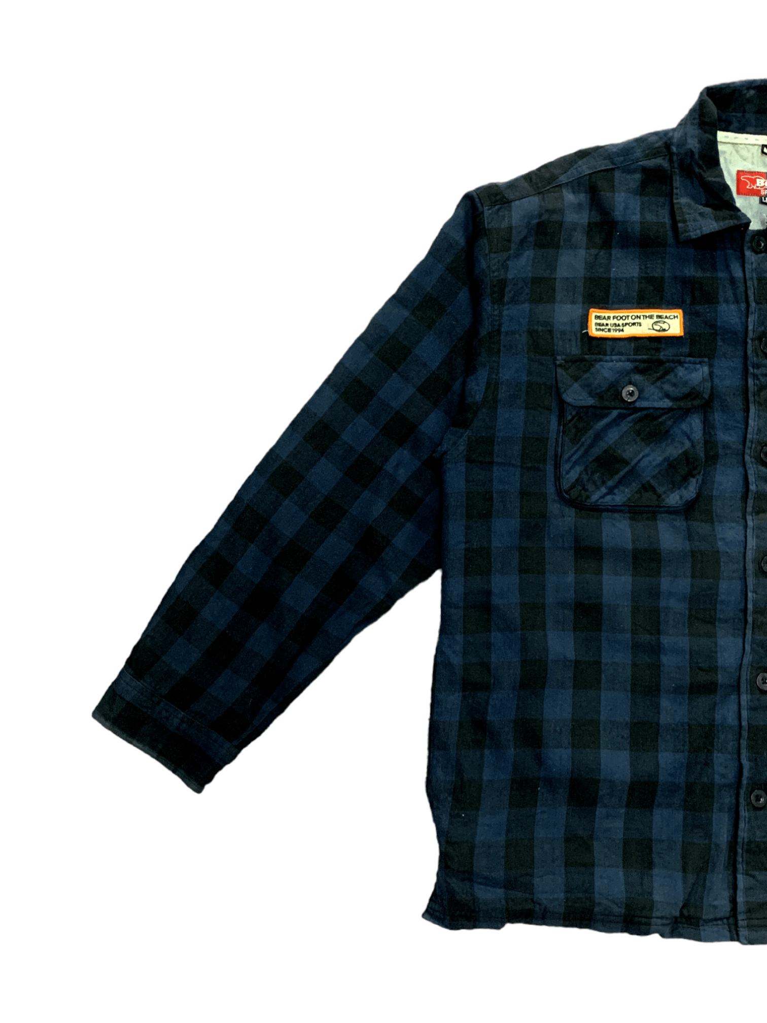 Japanese Brand Vintage Bear USA Checkered Flannel Shirt Button Ups Size US L / EU 52-54 / 3 - 7 Thumbnail