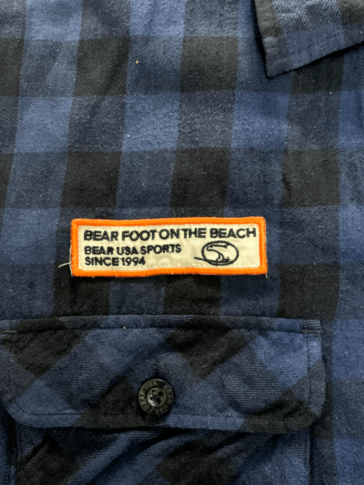Japanese Brand Vintage Bear USA Checkered Flannel Shirt Button Ups Size US L / EU 52-54 / 3 - 11 Thumbnail