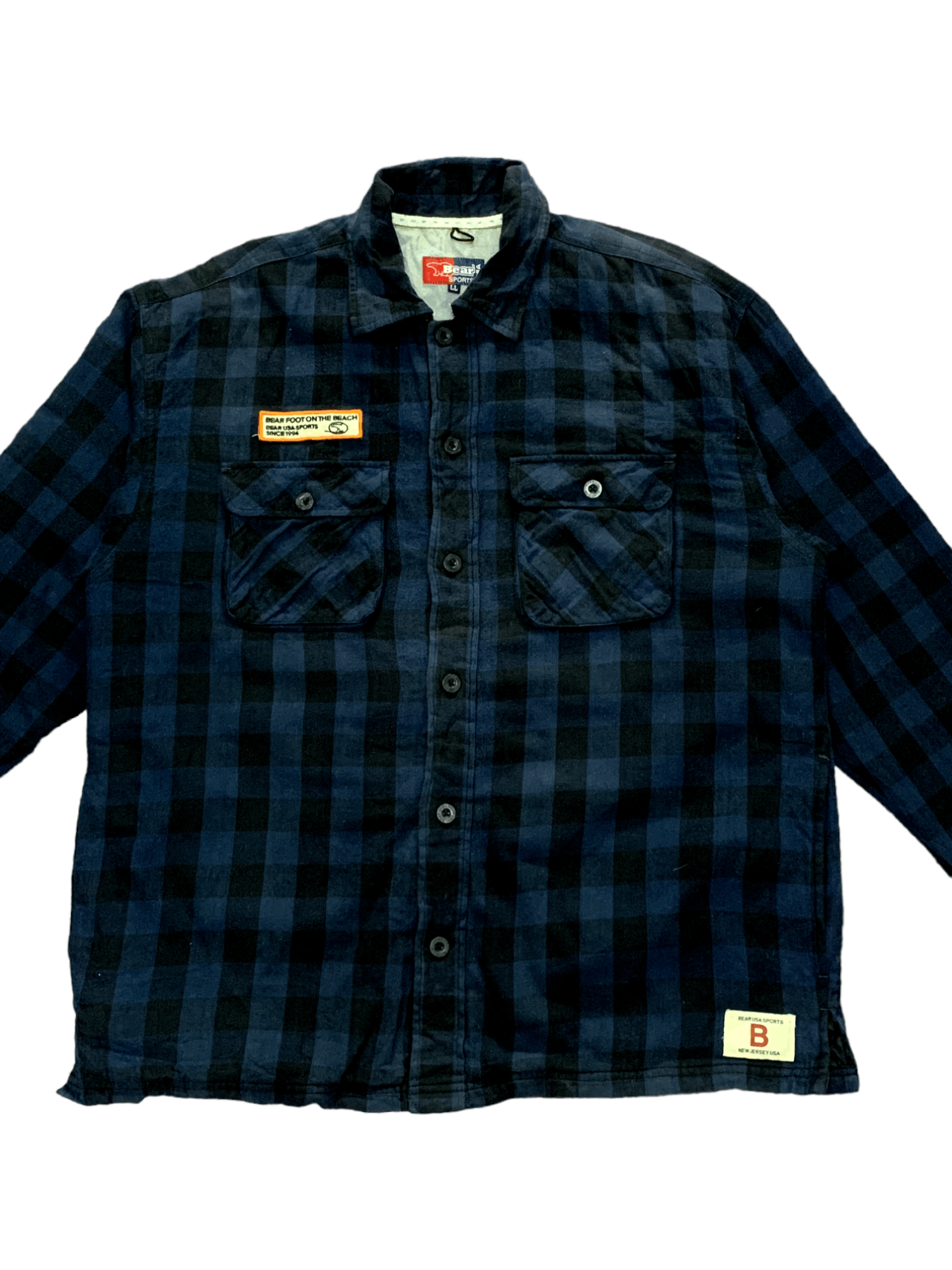 Japanese Brand Vintage Bear USA Checkered Flannel Shirt Button Ups Size US L / EU 52-54 / 3 - 9 Thumbnail